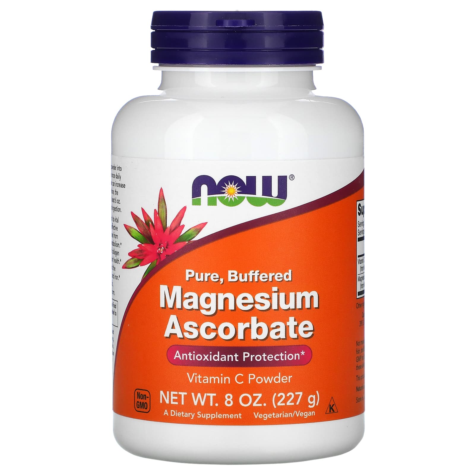 Now Foods, Magnesium Ascorbate, 8 OZ Powder UPC 733739007568 | HiLife Vitamins