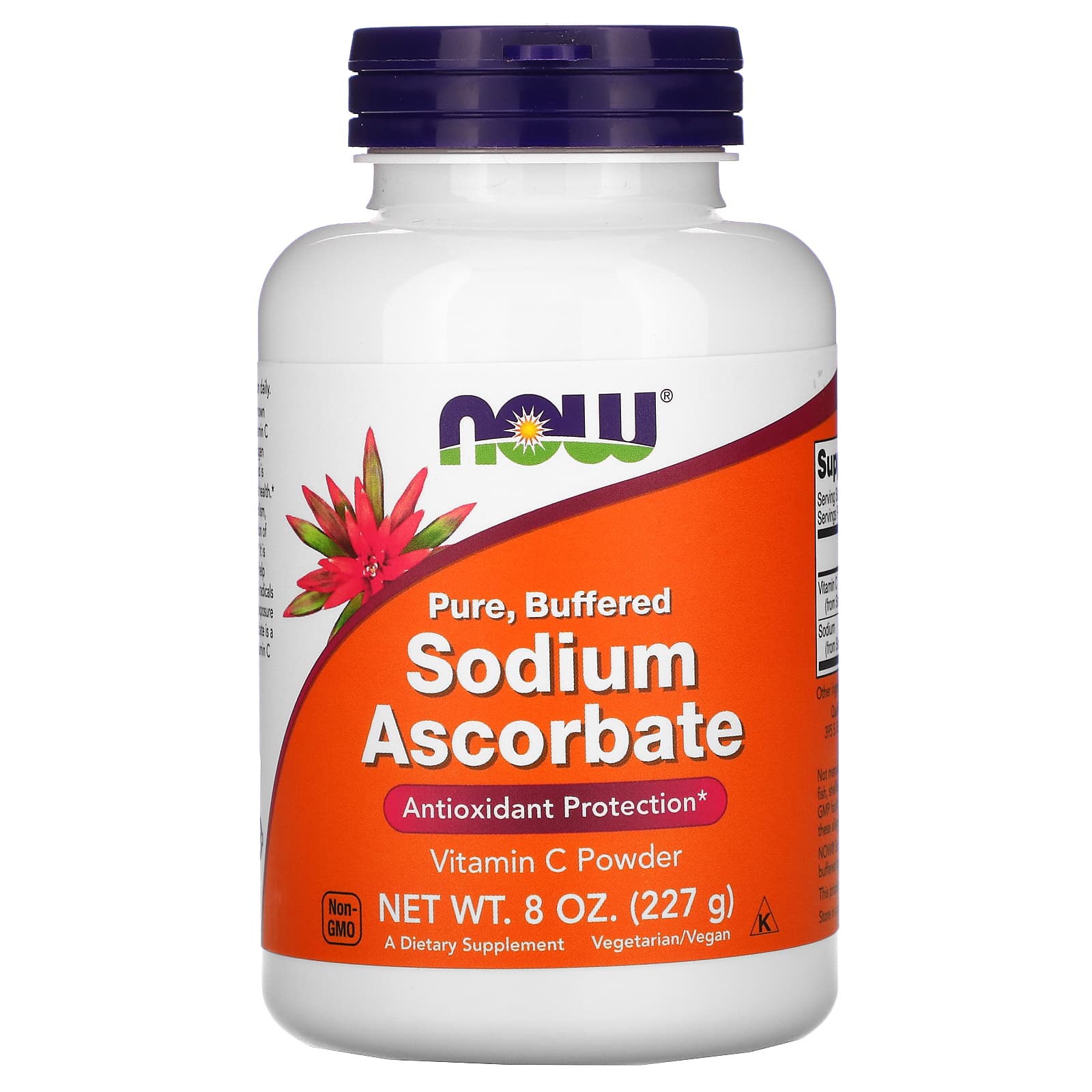 Now Foods, Sodium Ascorbate, 8 OZ Powder UPC 733739007605 | HiLife Vitamins