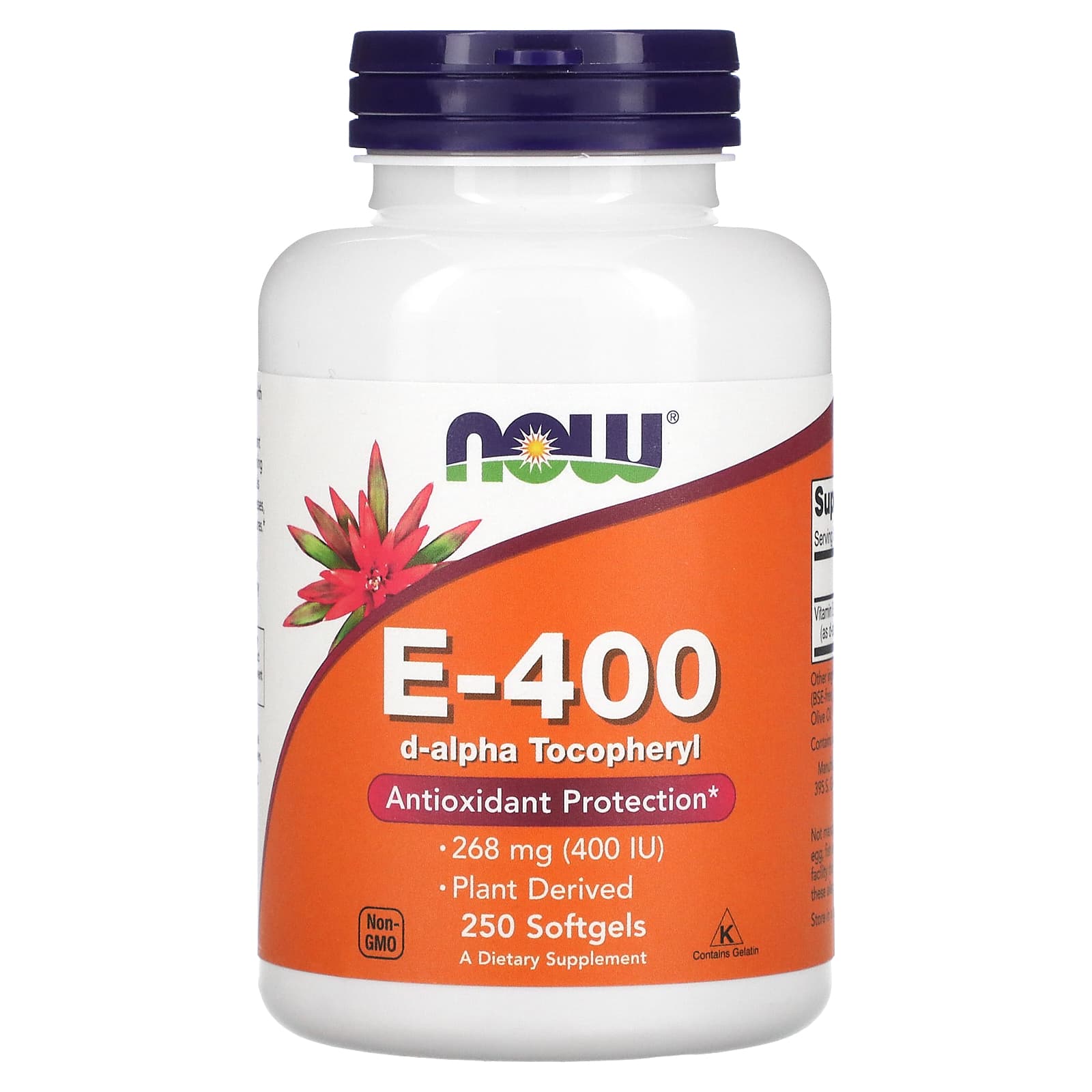 Now Foods, E-400, 268 mg, 250 Softgels UPC 733739008398 | HiLife Vitamins