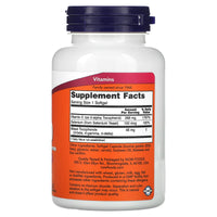 Now Foods, E-400 D-Alpha with Mixed Tocopherols, 268 mg (400 IU), 100 Softgels UPC 733739009067 | HiLife Vitamins