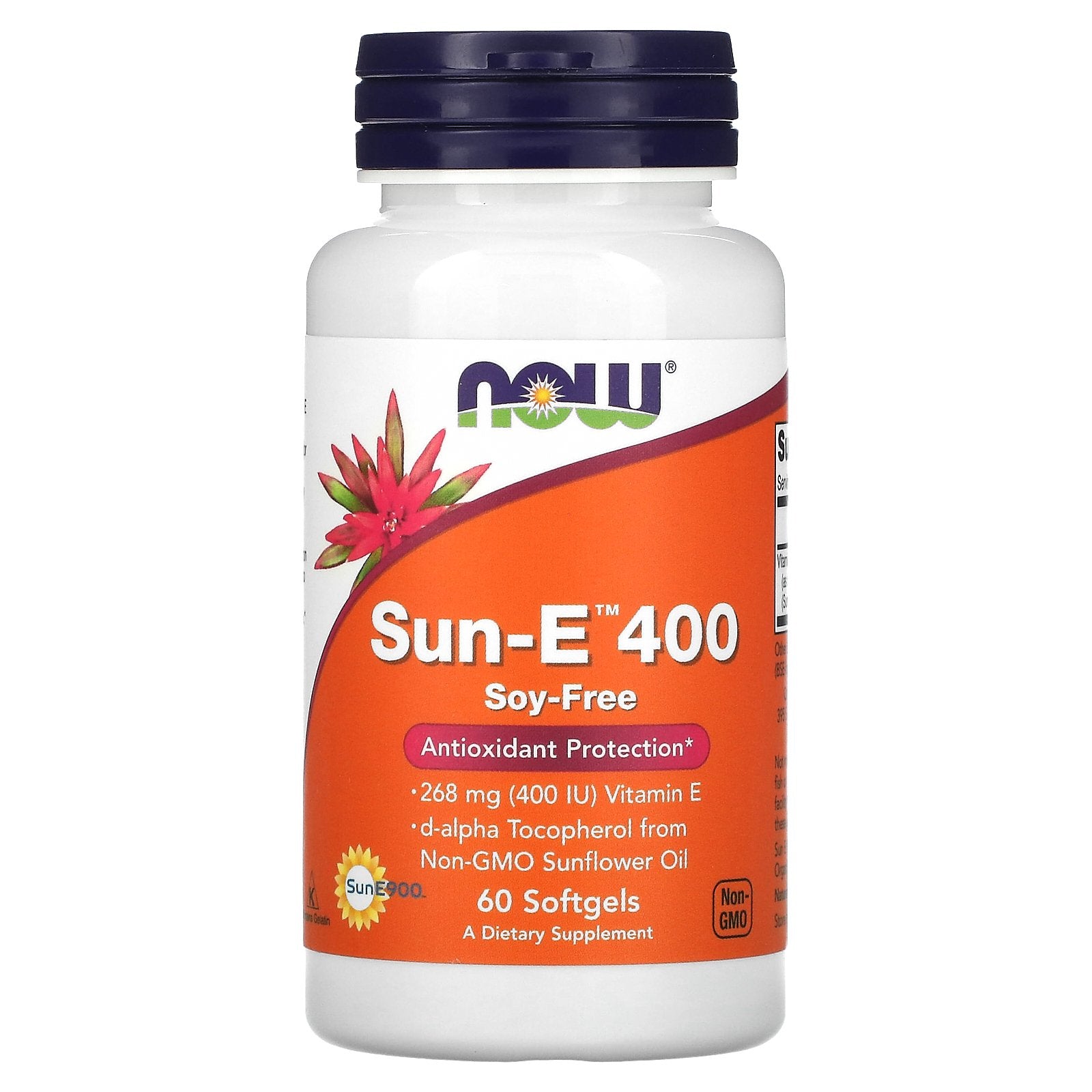 Now Foods, Sun-E 400, 268 mg (400 IU), 60 Softgels UPC 733739009357 | HiLife Vitamins