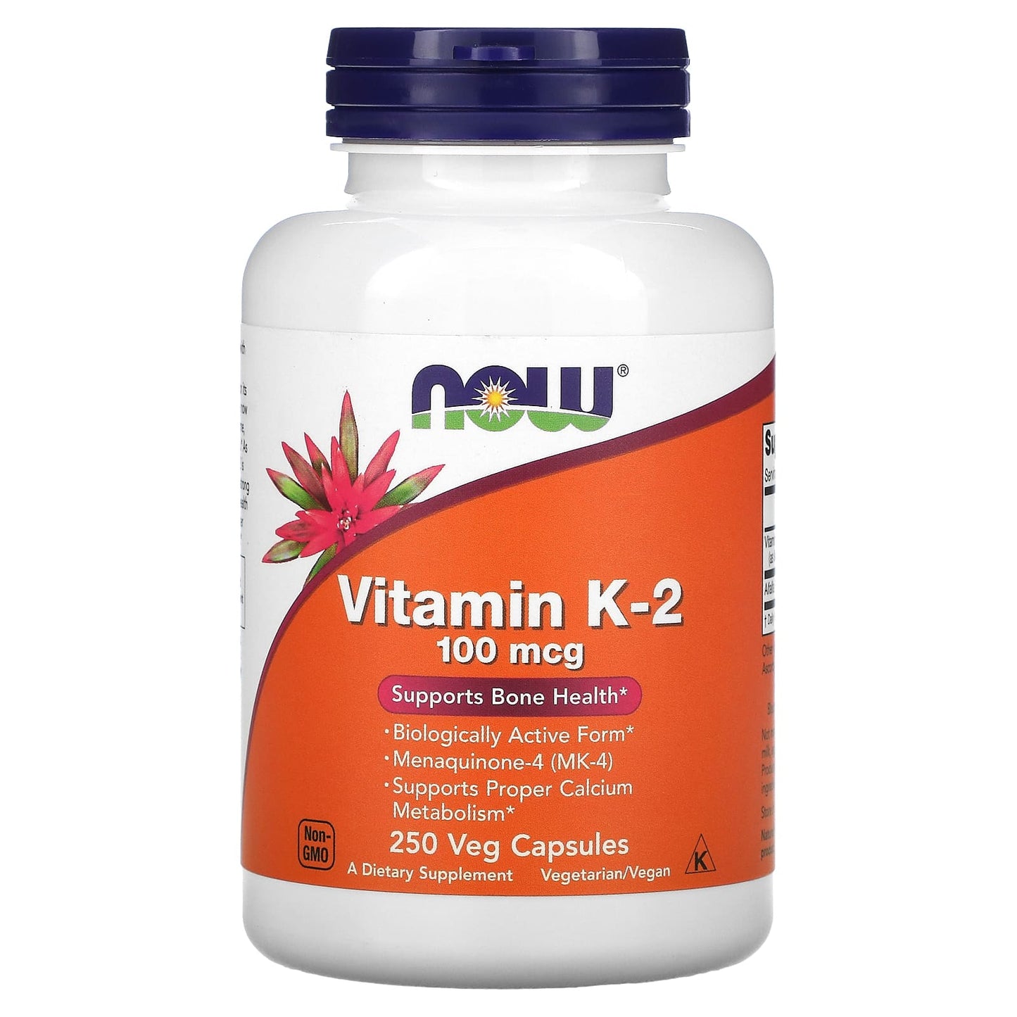 Now Foods, Vitamin K-2 100mcg, 250 Vegetarian Capsules UPC 733739009913 | HiLife Vitamins