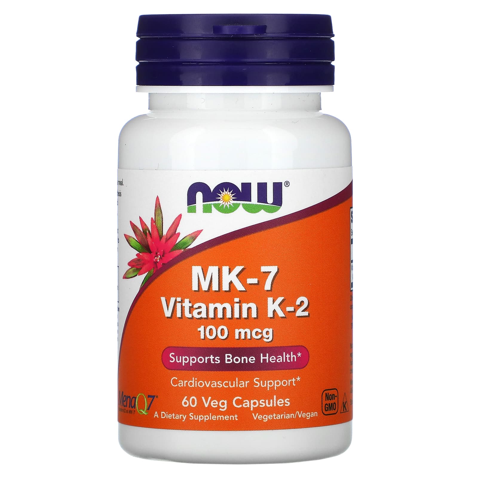 Now Foods, Vitamin K-2 Mk7 100 Mcg, 60 Veg Capsules UPC 733739009920 | HiLife Vitamins