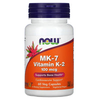 Now Foods, Vitamin K-2 Mk7 100 Mcg, 60 Veg Capsules UPC 733739009920 | HiLife Vitamins