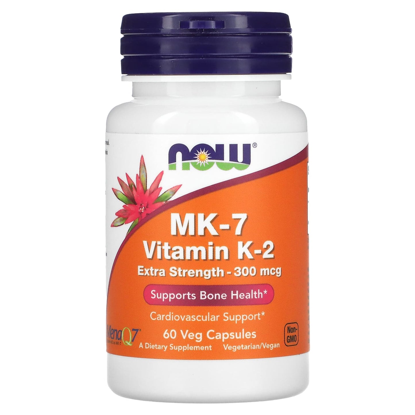 Now Foods, MK-7 Vitamin K-2, Extra Strength, 300 mcg, 60 Veg Capsules UPC 733739009944 | HiLife Vitamins