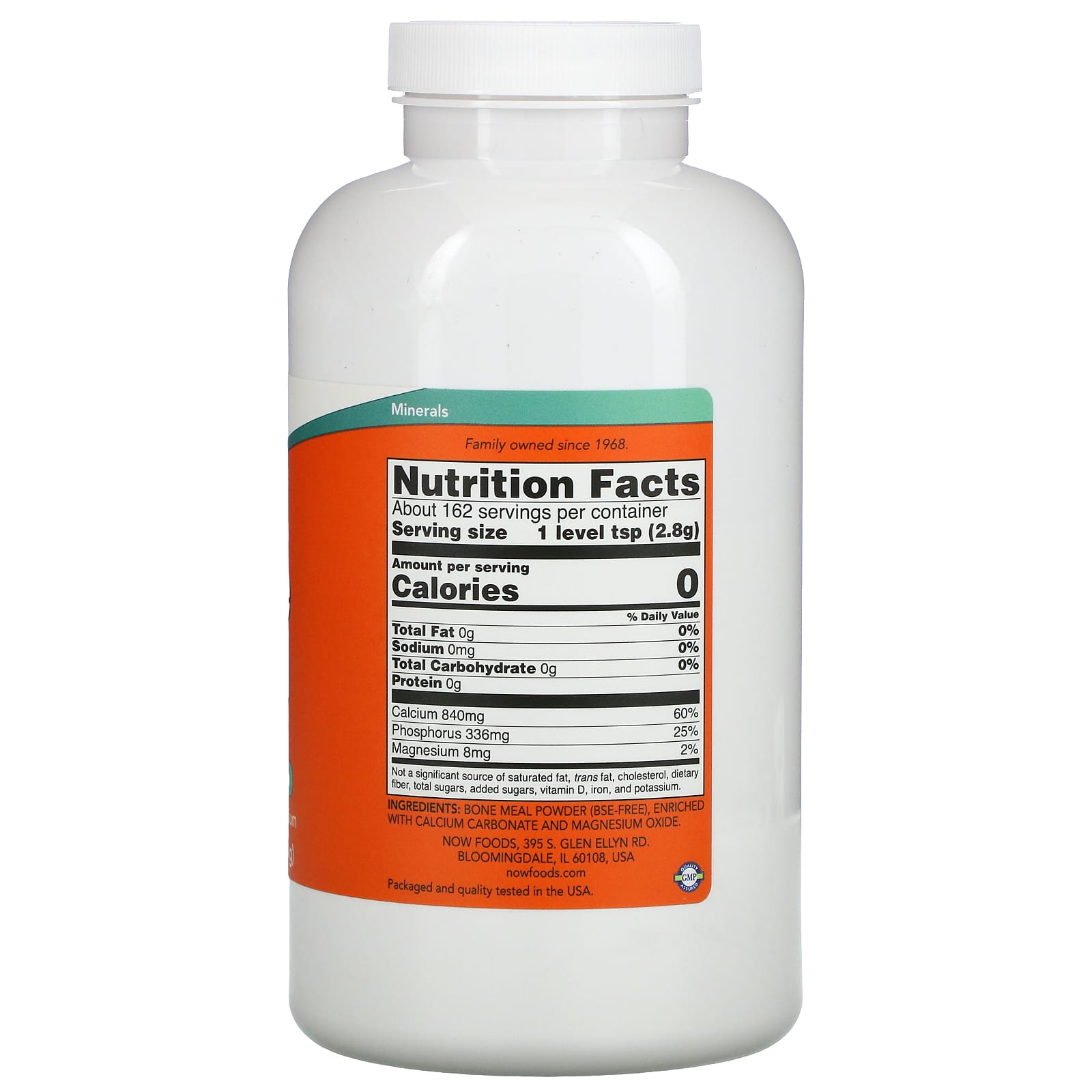 Now Foods, Bone Meal Powder, 1 lb UPC 733739012203 | HiLife Vitamins