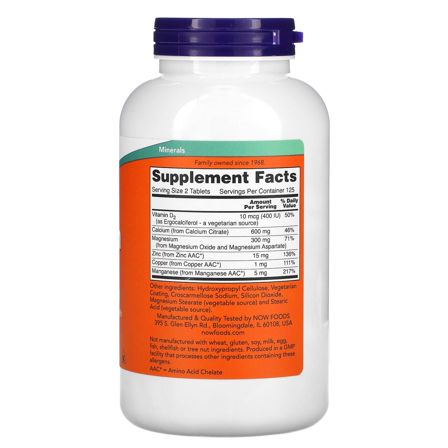 Now Foods, Calcium Citrate With Min, 250 Tablets UPC 733739012326 | HiLife Vitamins
