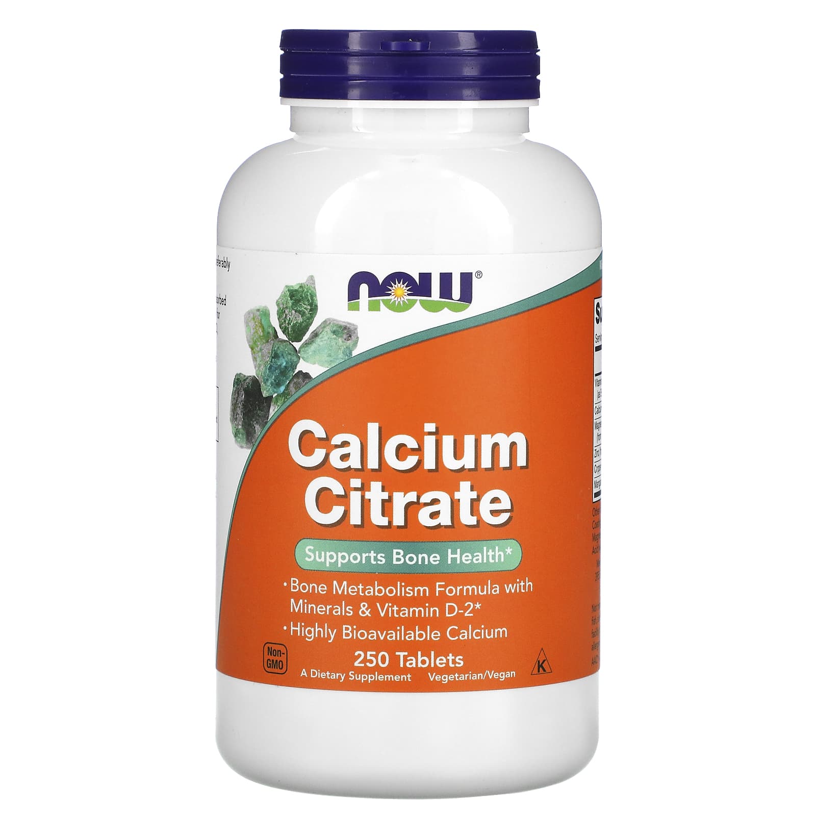 Now Foods, Calcium Citrate With Min, 250 Tablets UPC 733739012326 | HiLife Vitamins