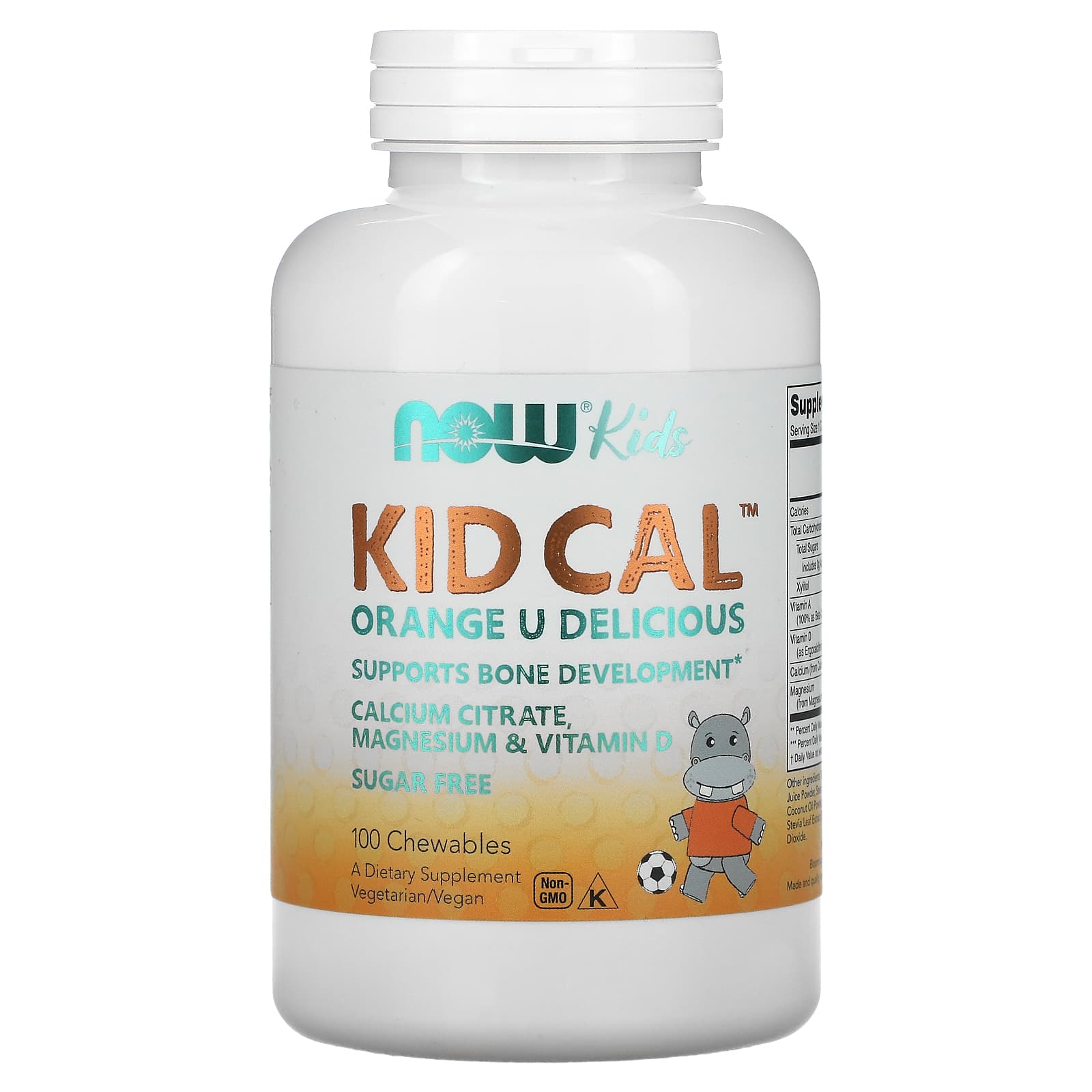 Now Foods, Kid Cal Chewable Calcium, 100 LOZ UPC 733739012333 | HiLife Vitamins