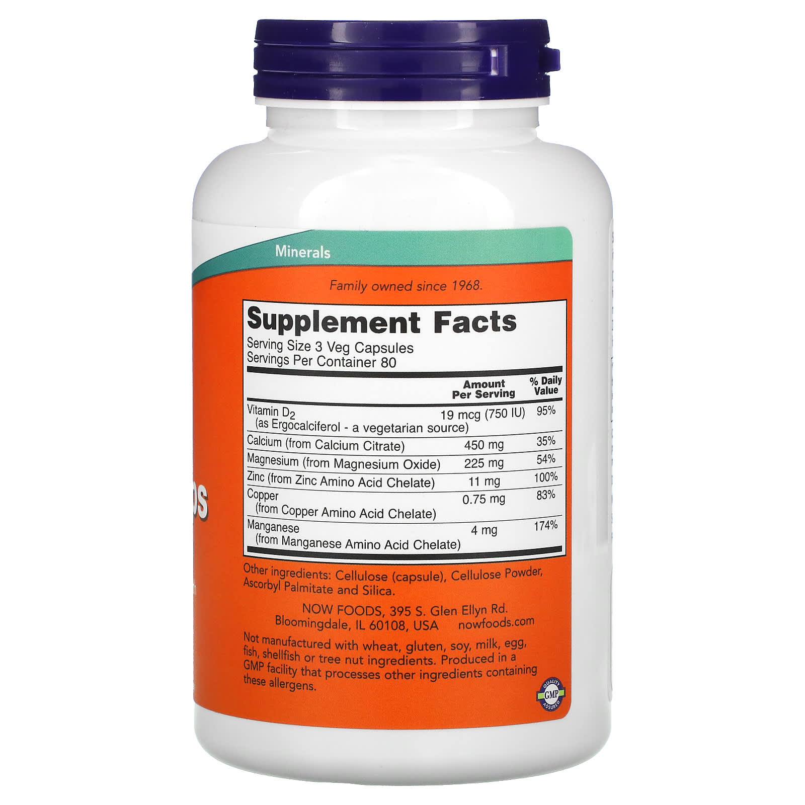Now Foods, Calcium Citrate Caps, 240 Veg Capsules UPC 733739012371 | HiLife Vitamins