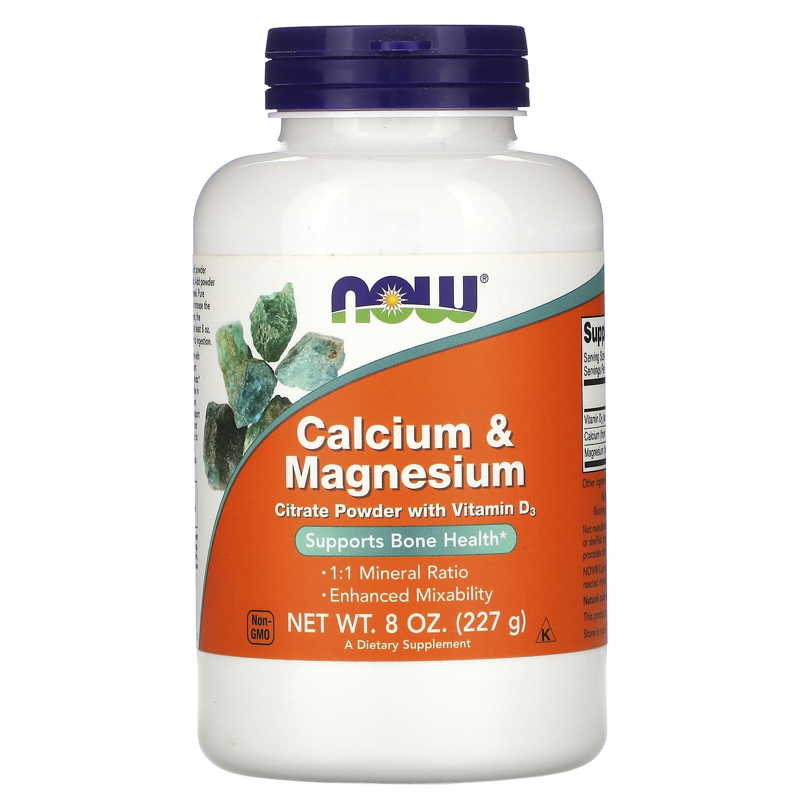 Now Foods, Cal-Mag Citrate, 8 OZ Powder UPC 733739012432 | HiLife Vitamins