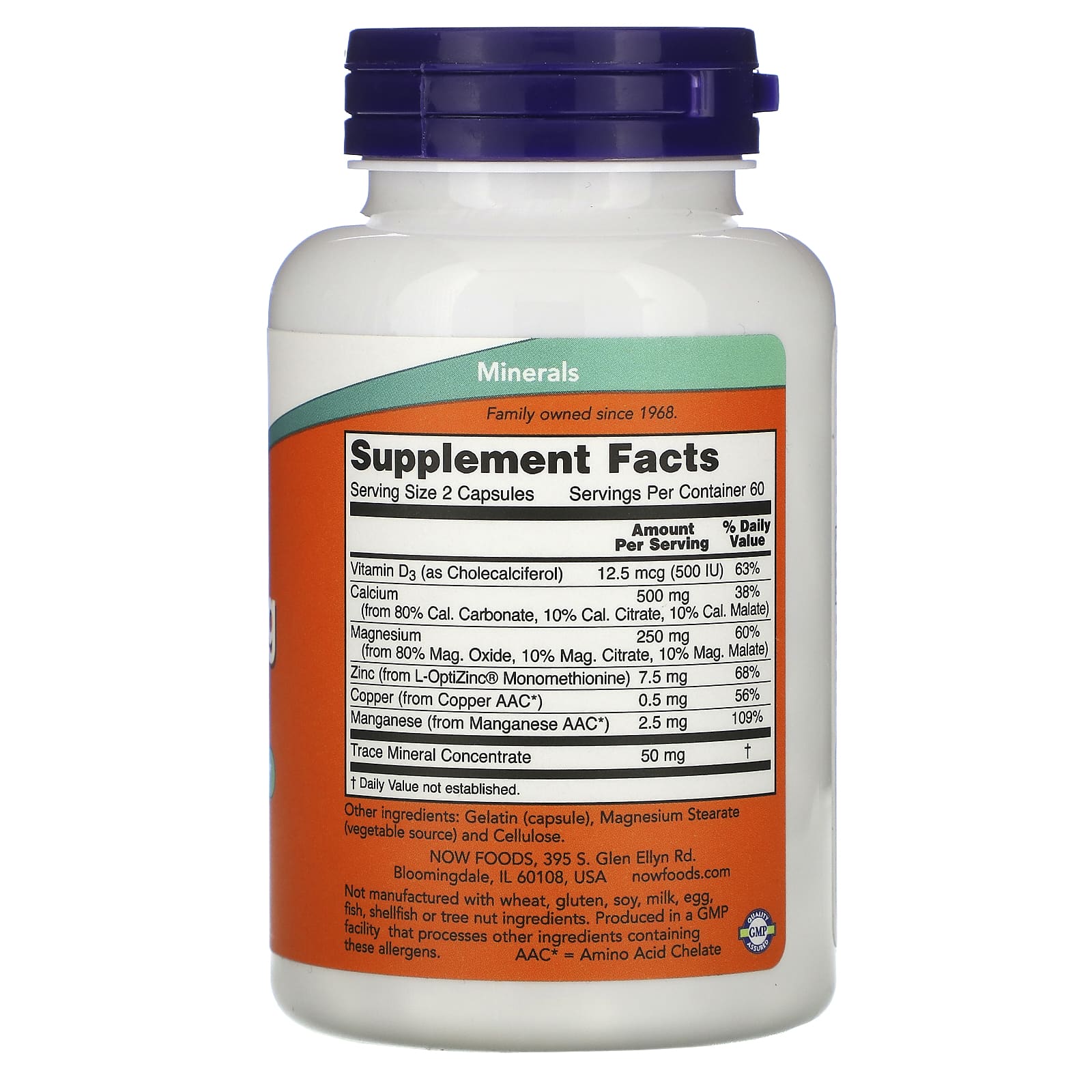 Now Foods, CAL-MAG CAPS, 120 Capsules UPC 733739012654 | HiLife Vitamins