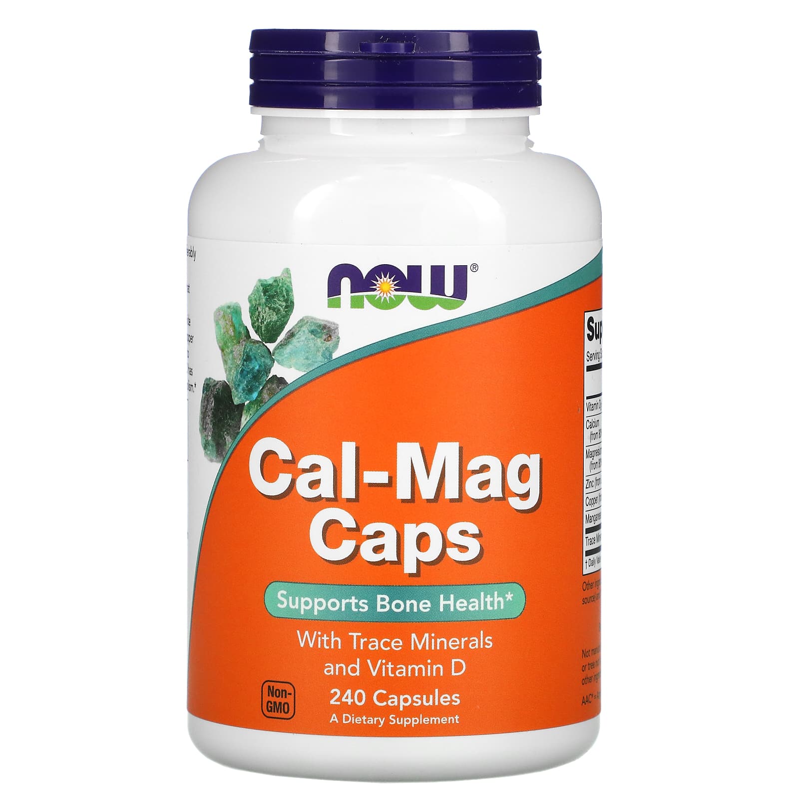 Now Foods, CAL-MAG CAPS, 240 Capsules UPC 733739012661 | HiLife Vitamins