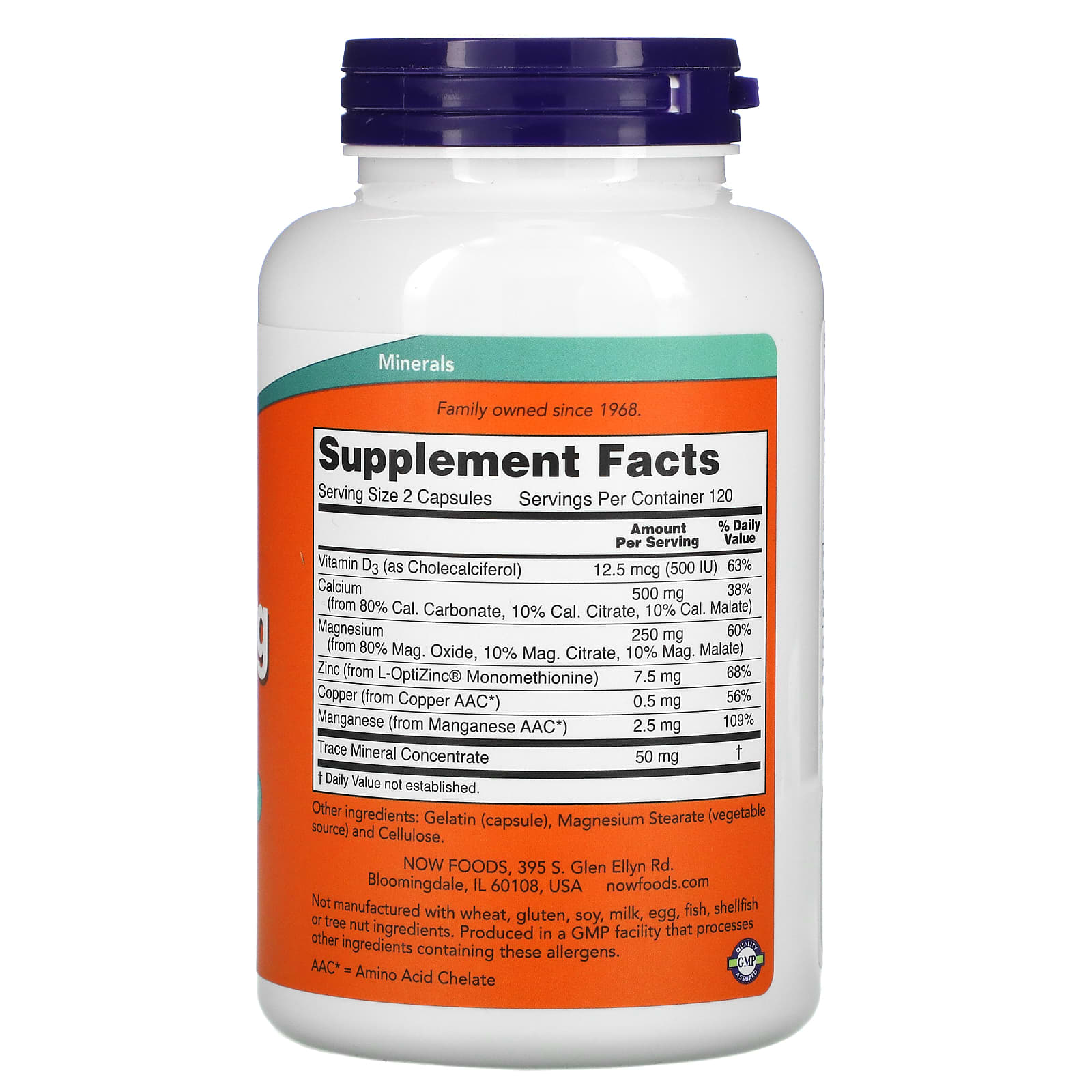 Now Foods, CAL-MAG CAPS, 240 Capsules UPC 733739012661 | HiLife Vitamins
