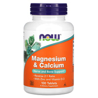 Now Foods, MAGNESIUM & CALCIUM 1:2 RATIO, 100 Tablets UPC 733739012777 | HiLife Vitamins