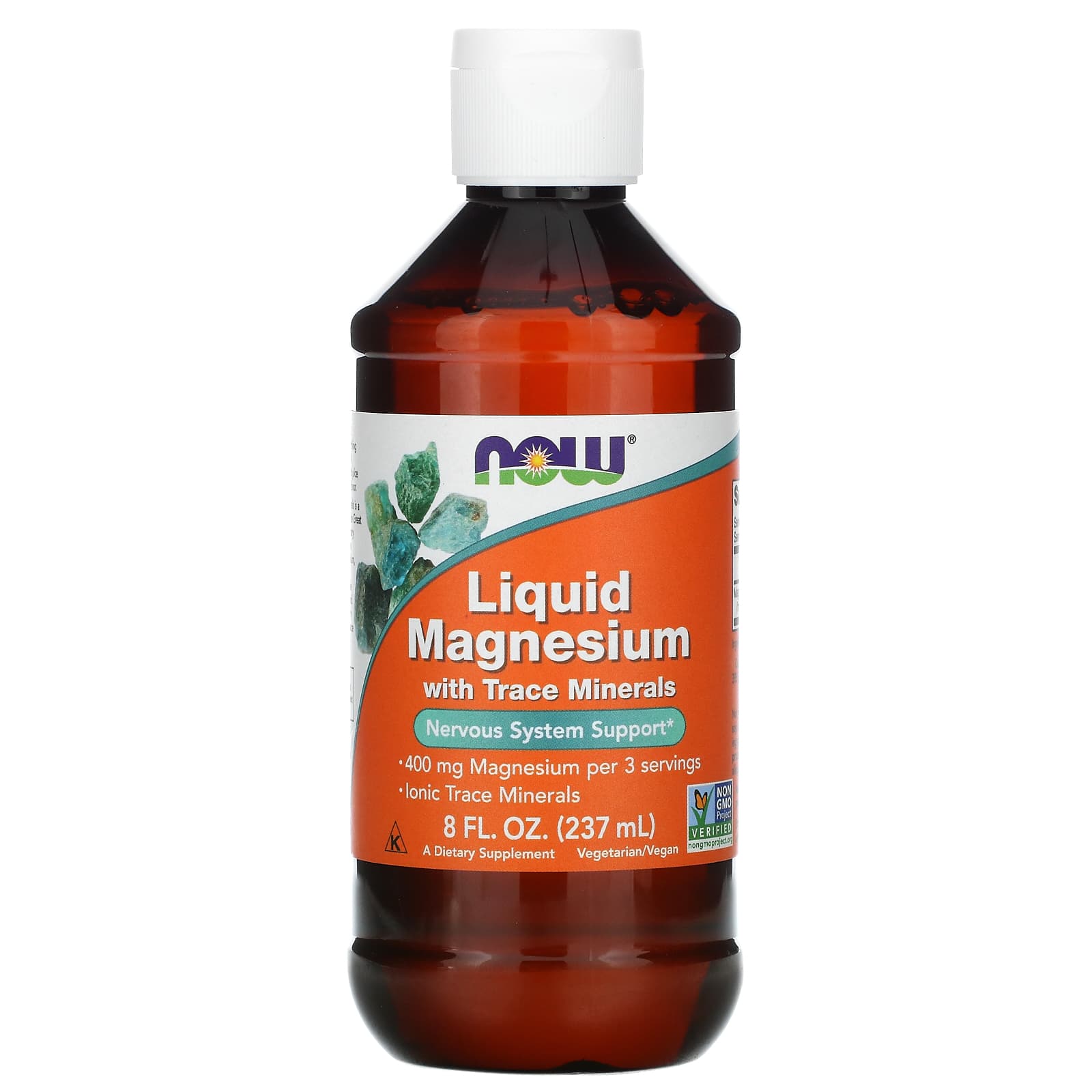 Now Foods, Magnesium/Trace Mins, 8 OZ Liquid UPC 733739012883 | HiLife Vitamins