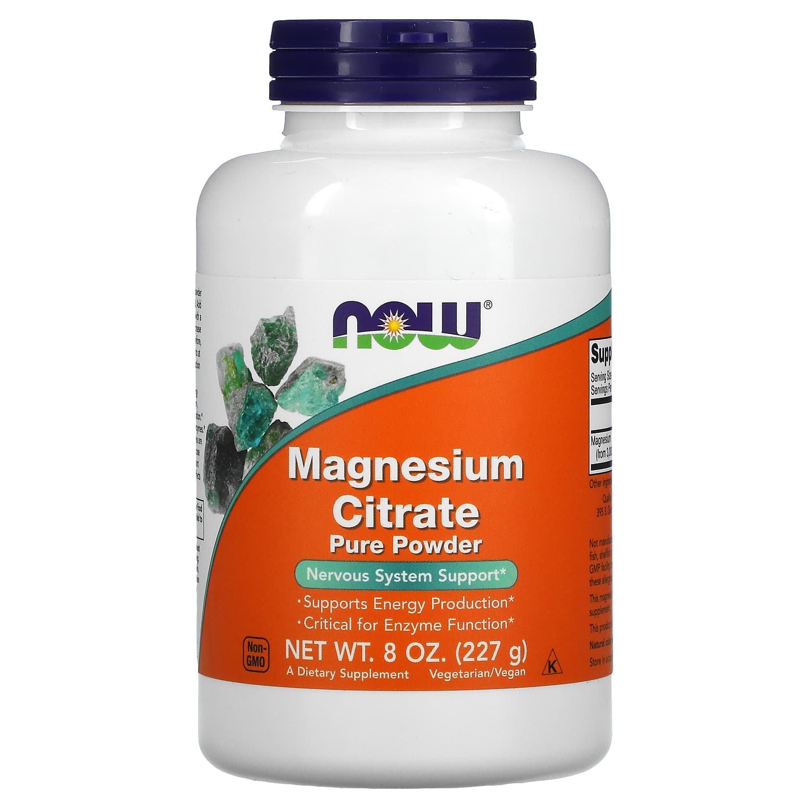 Now Foods, Magnesium Citrate Pure Powder, 8 Oz UPC 733739012951 | HiLife Vitamins
