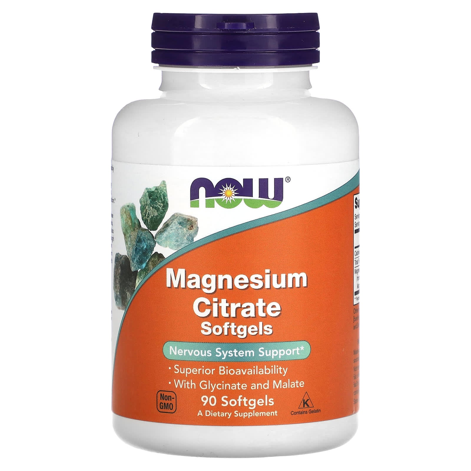 Now Foods, Magnesium Citrate 134 mg, 90 Softgels UPC 733739012975 | HiLife Vitamins