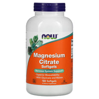 Now Foods, Magnesium Citrate, 180 Softgels UPC 733739012982 | HiLife Vitamins
