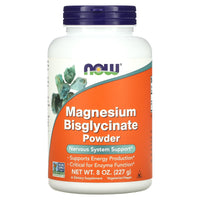Now Foods, Magnesium Bisglycinate, 8 OZ Powder UPC 733739012999 | HiLife Vitamins