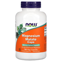Now Foods, MAGNESIUM MALATE CAPS, 180 Veg Caps UPC 733739013033 | HiLife Vitamins