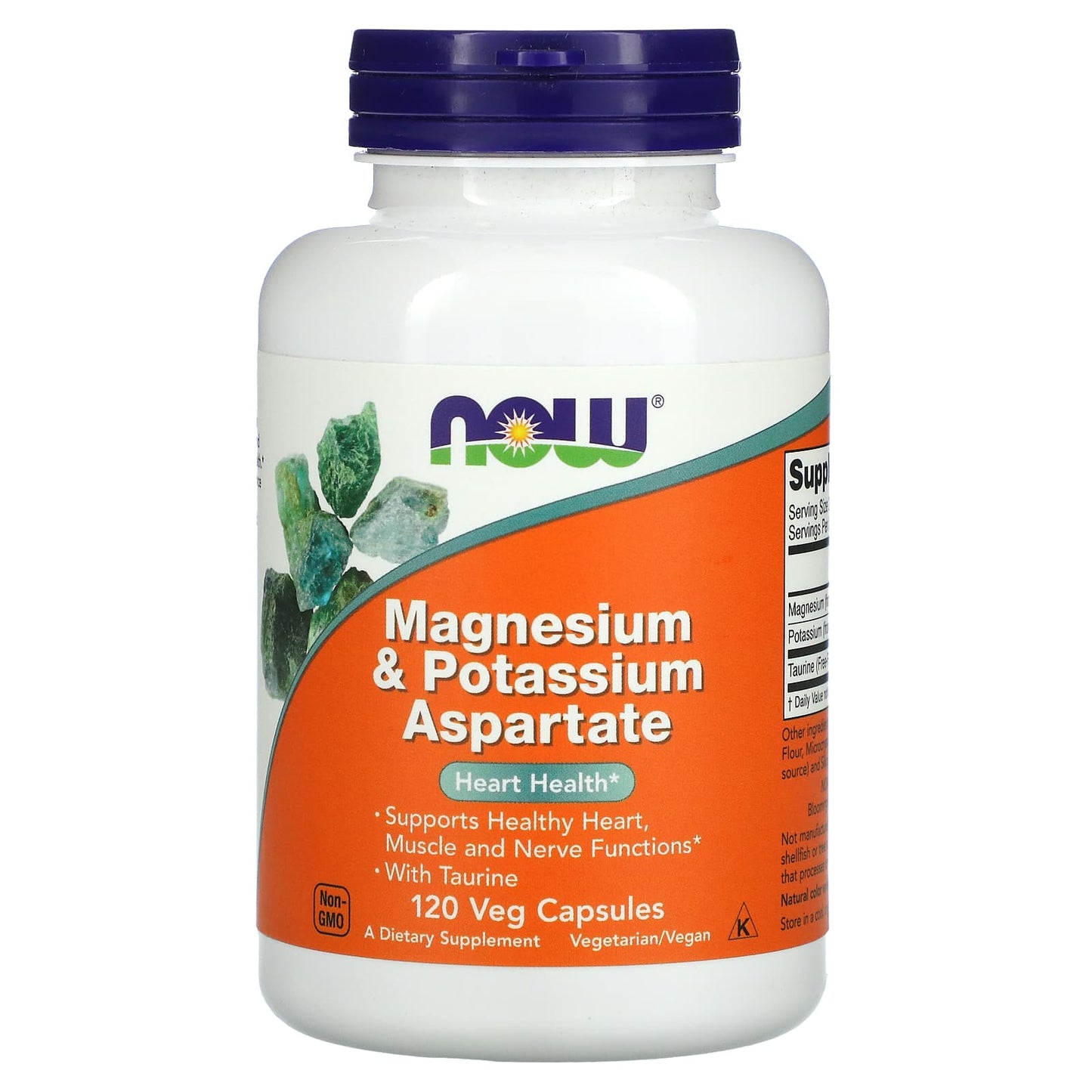 Now Foods, Mag/Potassium Aspartate With Tau, 120 Capsules UPC 733739013200 | HiLife Vitamins
