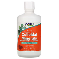 Now Foods, Colloidal Min. Rasberry, 32 OZ Liquid UPC 733739014061 | HiLife Vitamins