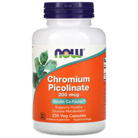 Now Foods, Chromium Picolinate 200 mcg, 250 Capsules - 733739014221 | Hilife Vitamins