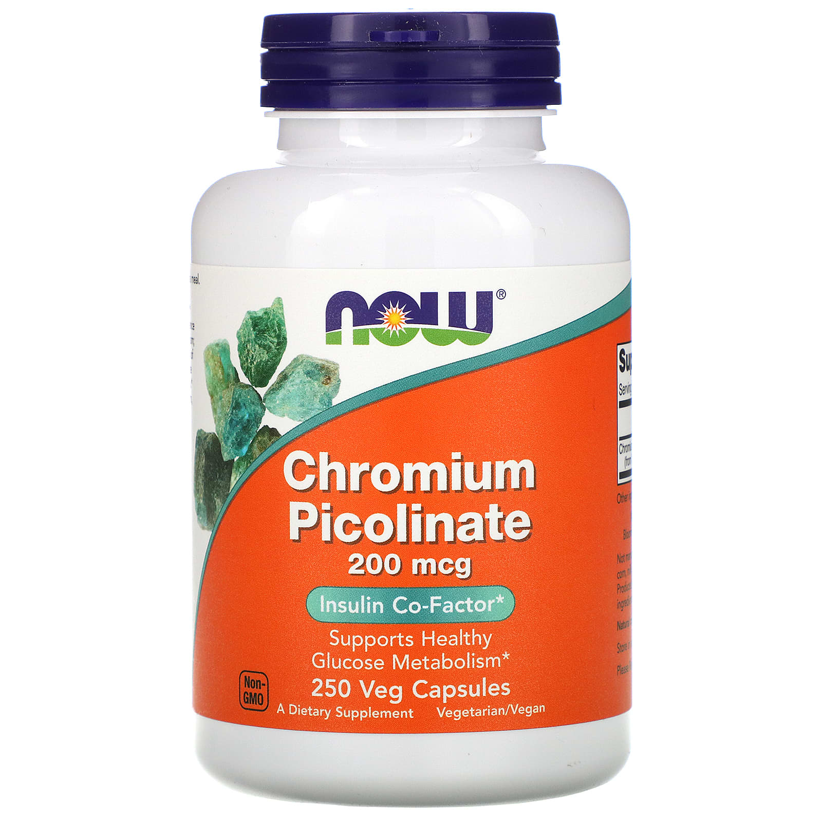 Now Foods, Chromium Picolinate 200 mcg, 250 Capsules UPC 733739014221 | HiLife Vitamins