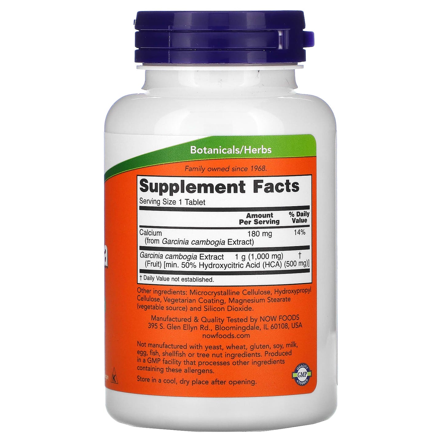 Now Foods, Garcinia 1000mg, 120 TABS UPC 733739014351 | HiLife Vitamins