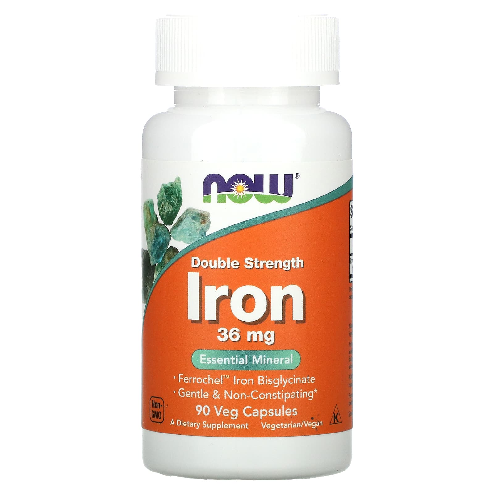 Now Foods, Iron 36mg Ferrochel, 90 Vegetarian Capsules UPC 733739014443 | HiLife Vitamins