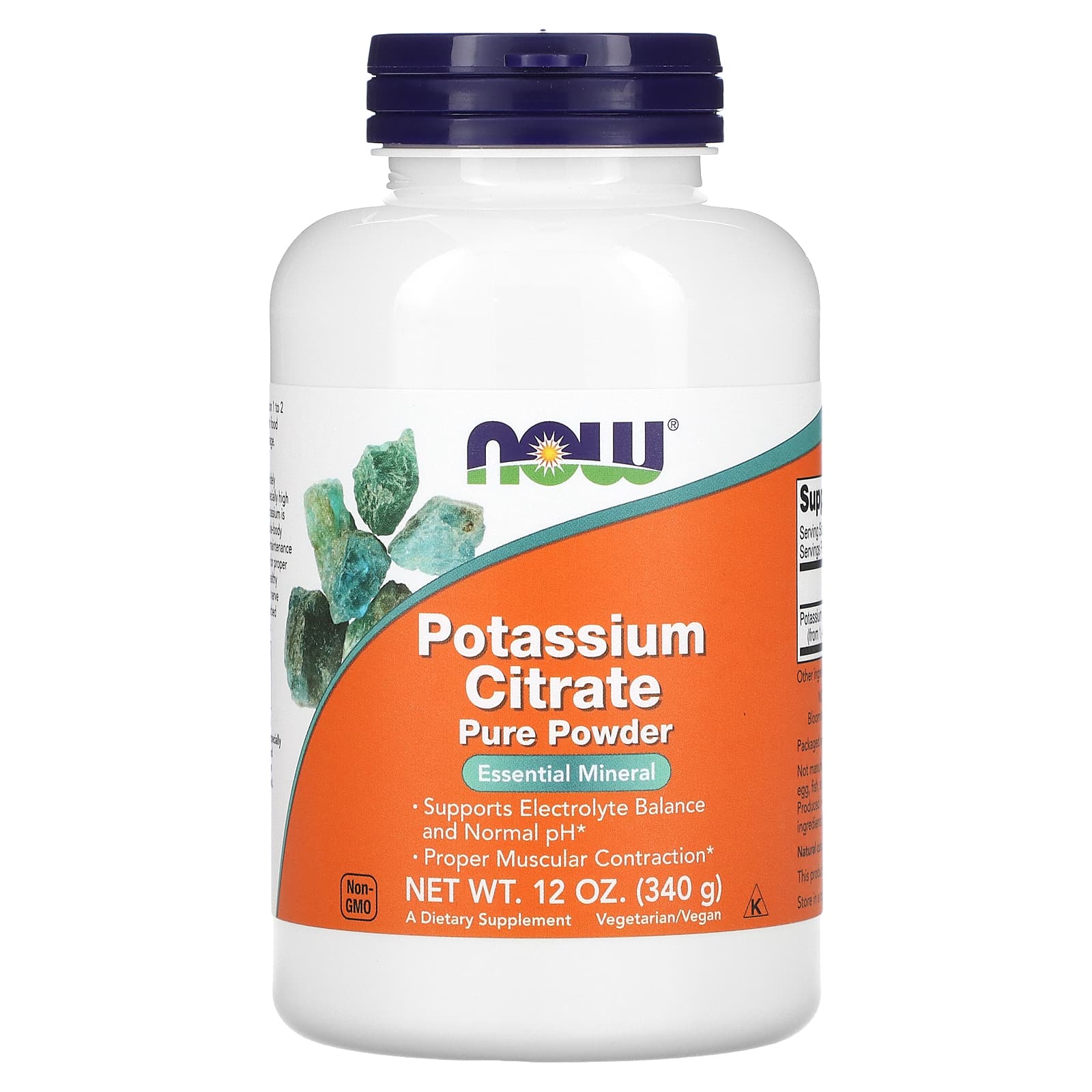 Now Foods, Potassium Citrate, 12 OZ Powder UPC 733739014467 | HiLife Vitamins