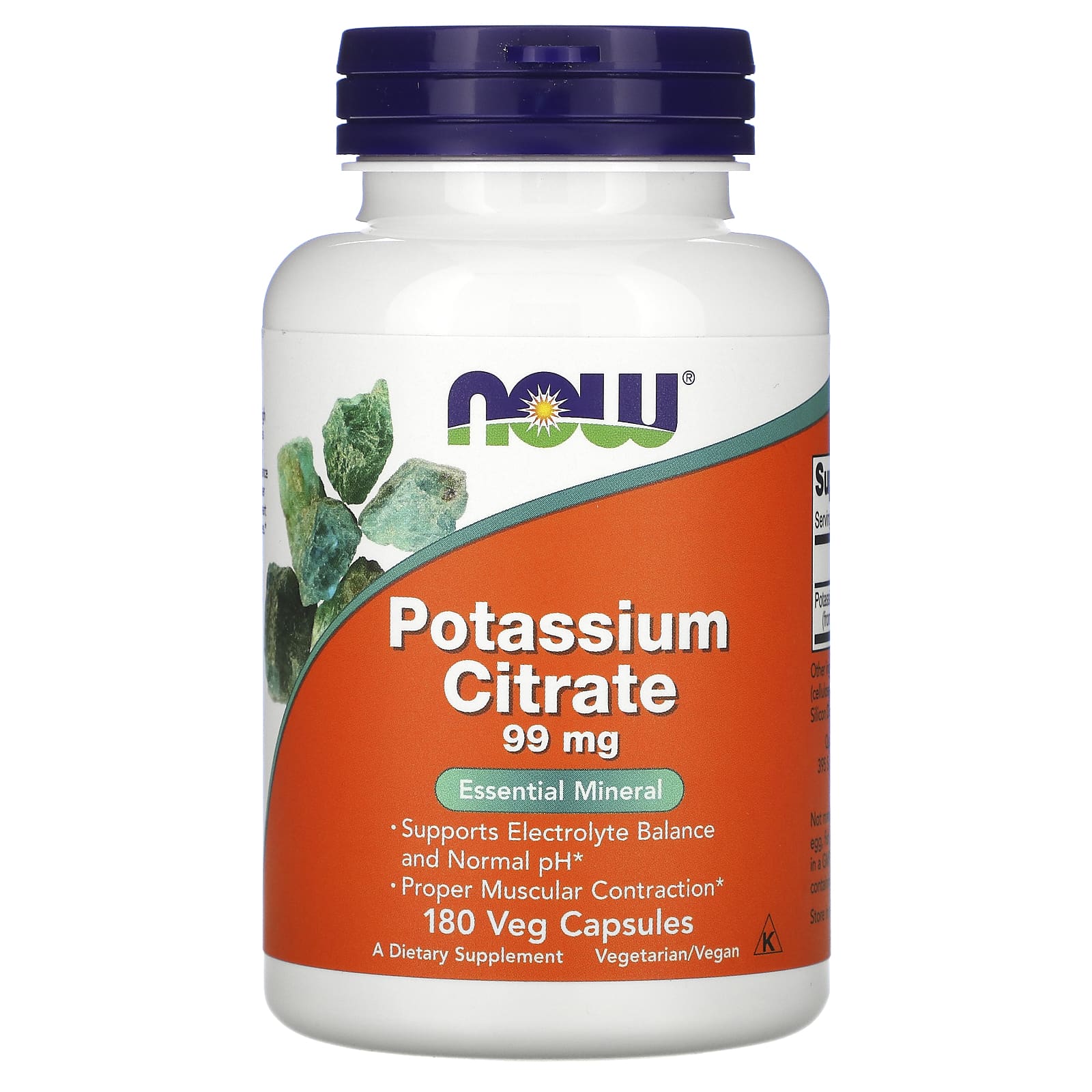 Now Foods, Potassium Citrate, 180 Capsules UPC 733739014481 | HiLife Vitamins