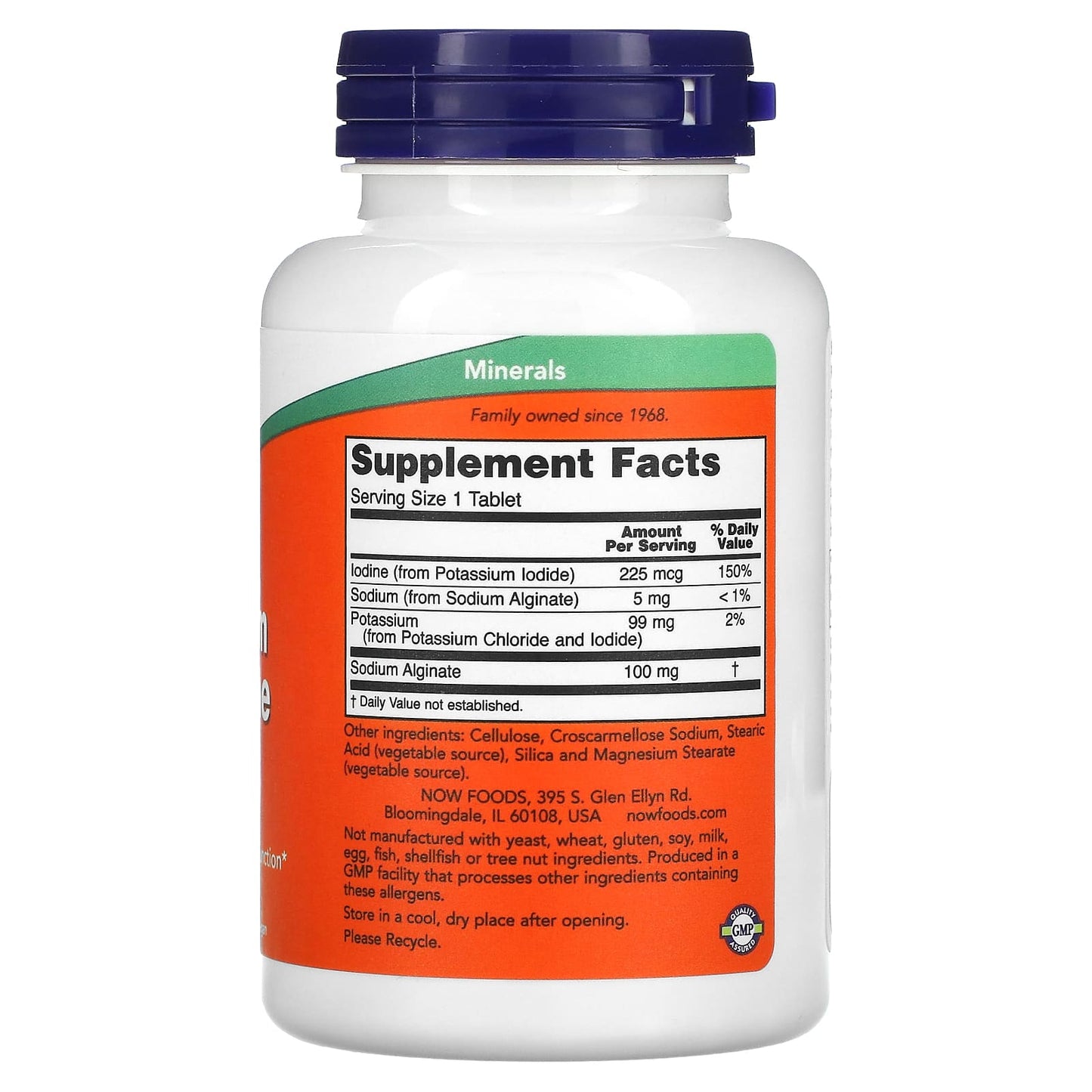 Now Foods, Potassium Plus Iodine, 180 Tablets UPC 733739014528 | HiLife Vitamins