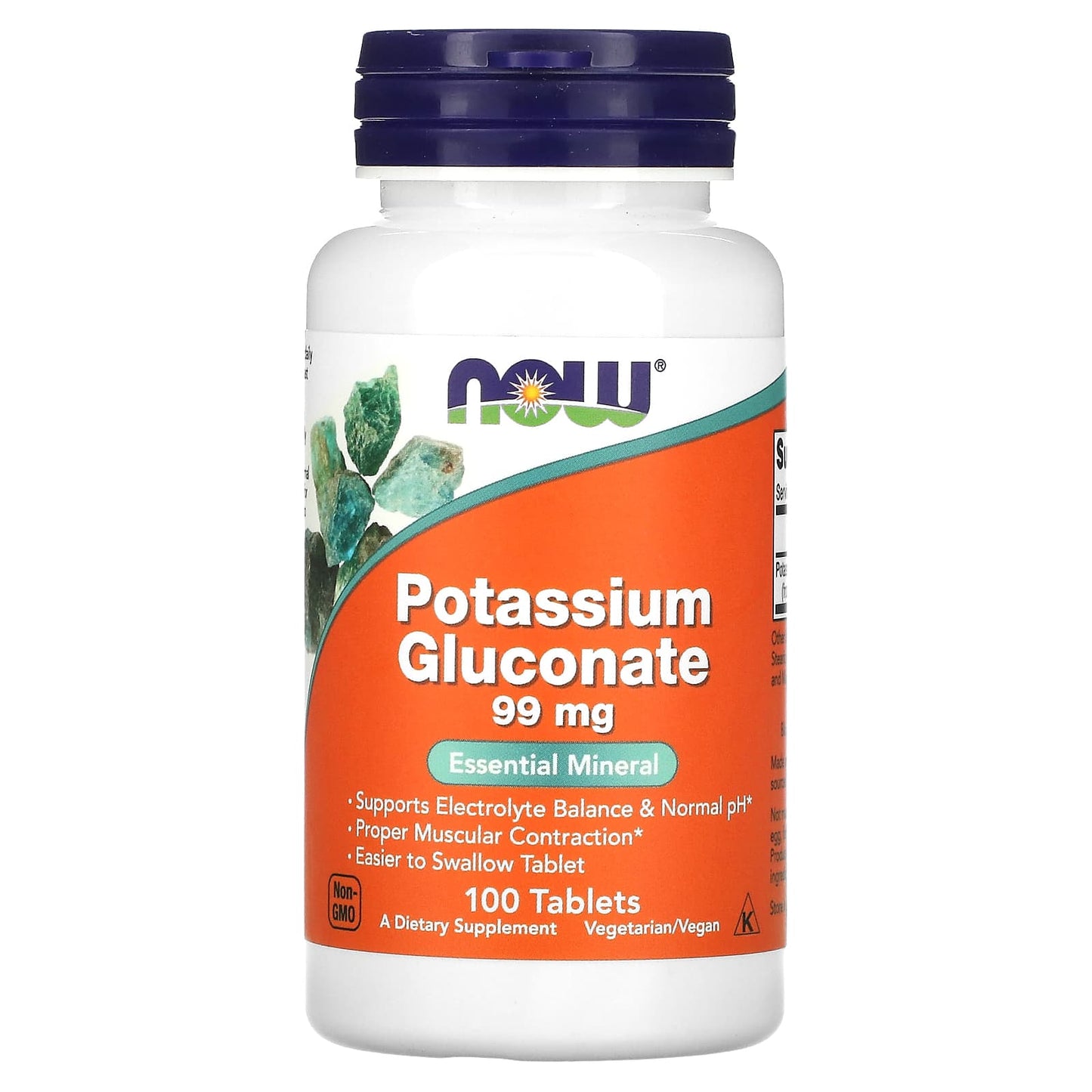 Now Foods, Potassium Gluconate, 99 mg, 100 Tablets UPC 733739014603 | Hilife Vitamins