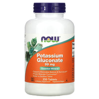 Now Foods, POTASSIUM GLUCONATE 99mg, 250 Tablets UPC 733739014627 | HiLife Vitamins