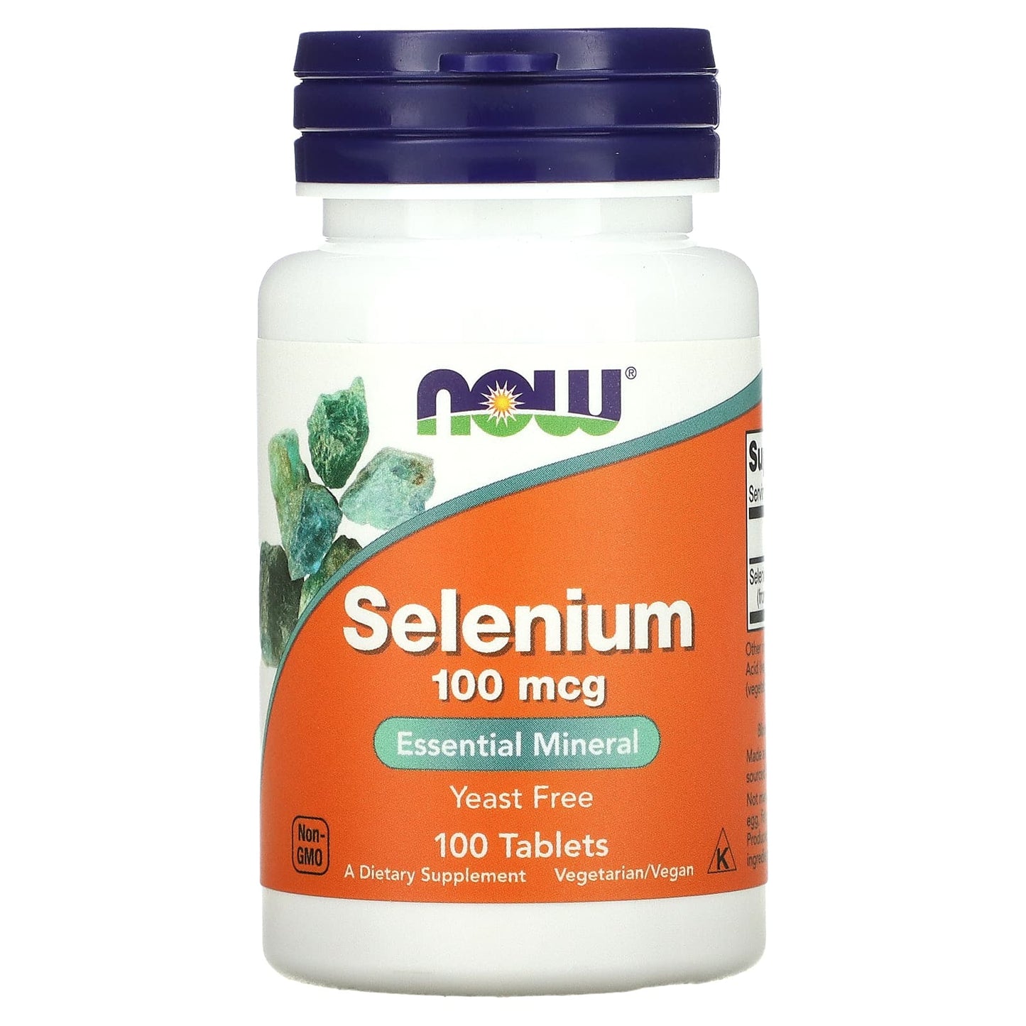Now Foods, Selenium 100mcg Yeast Free, 100 Tablets UPC 733739014801 | HiLife Vitamins