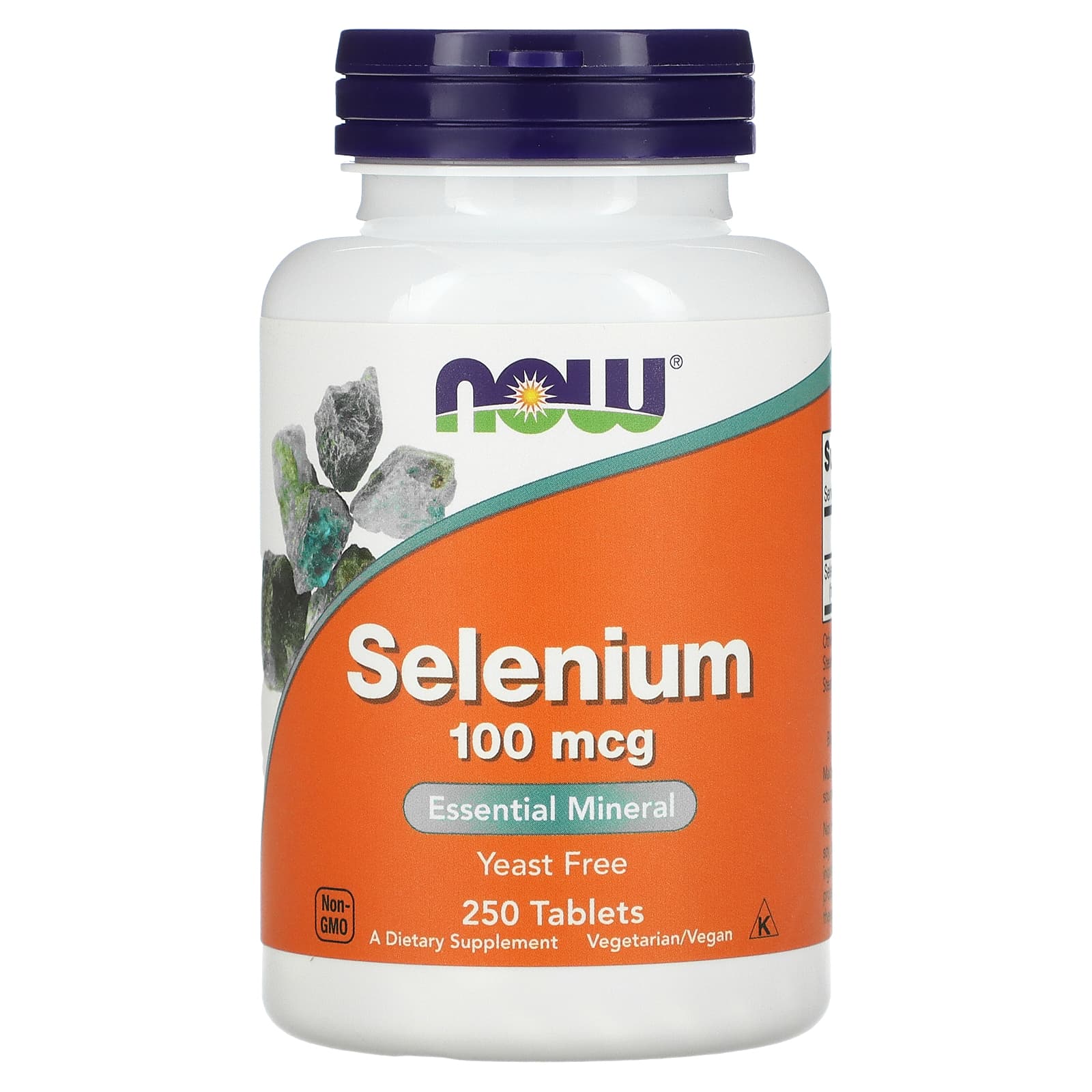 Now Foods, Selenium 100mcg Yeast Free, 250 Tablets UPC 733739014825 | HiLife Vitamins