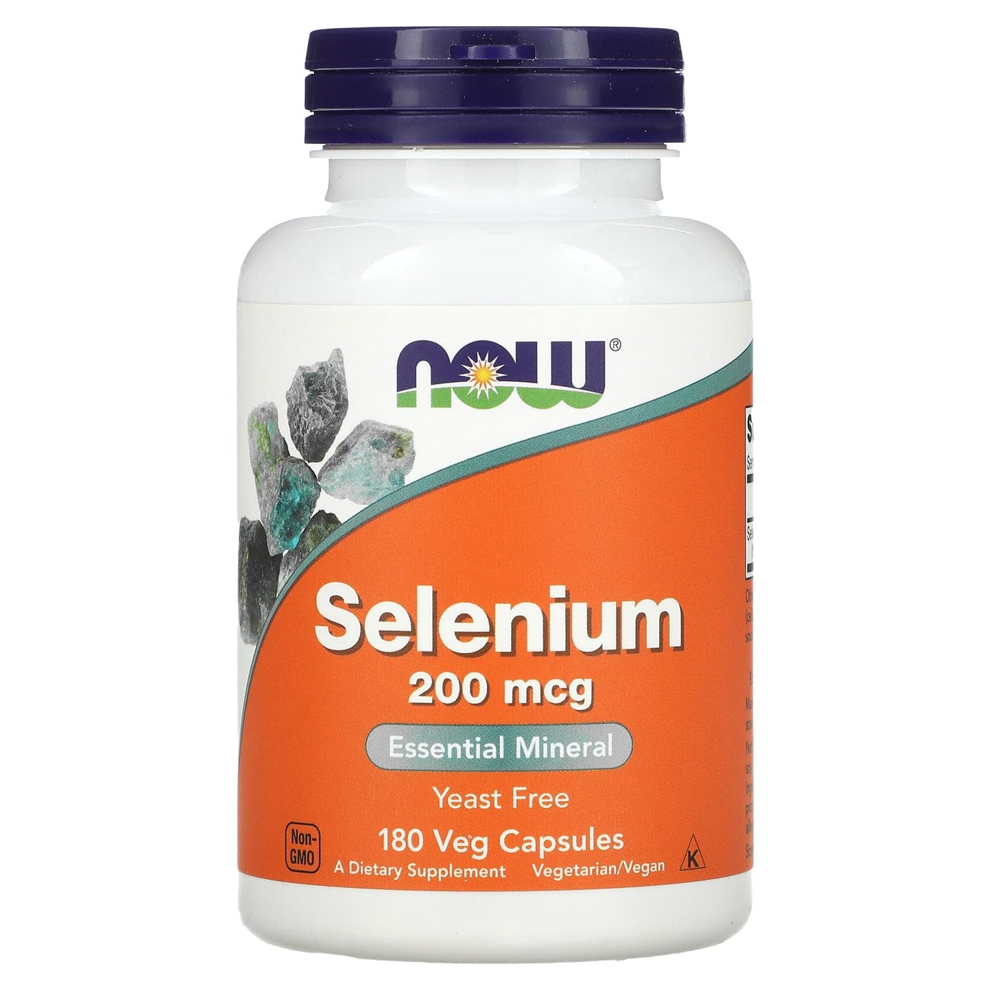 Now Foods, Selenium 200mcg Yeast Free, 180 Capsules UPC 733739014863 | HiLife Vitamins
