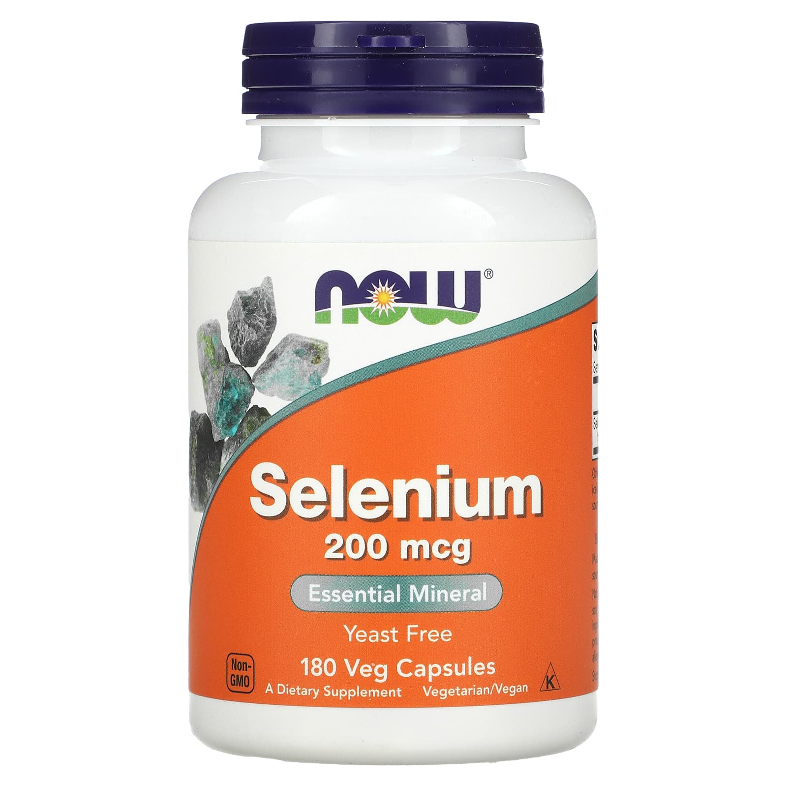 Now Foods, Selenium 200mcg Yeast Free, 180 Capsules UPC 733739014863 | HiLife Vitamins