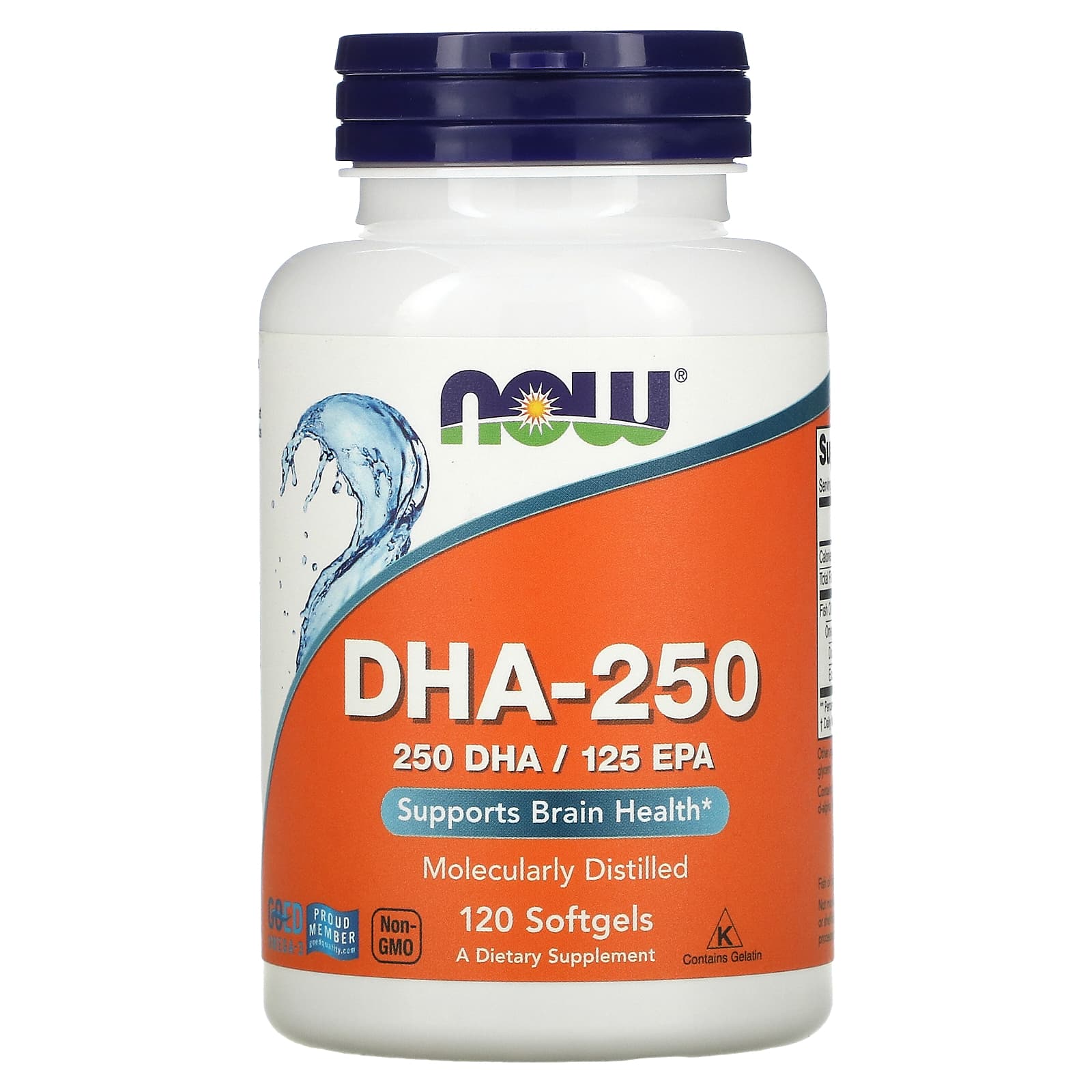 Now Foods, DHA-250 500mg, 120 Softgels UPC 733739016102 | HiLife Vitamins