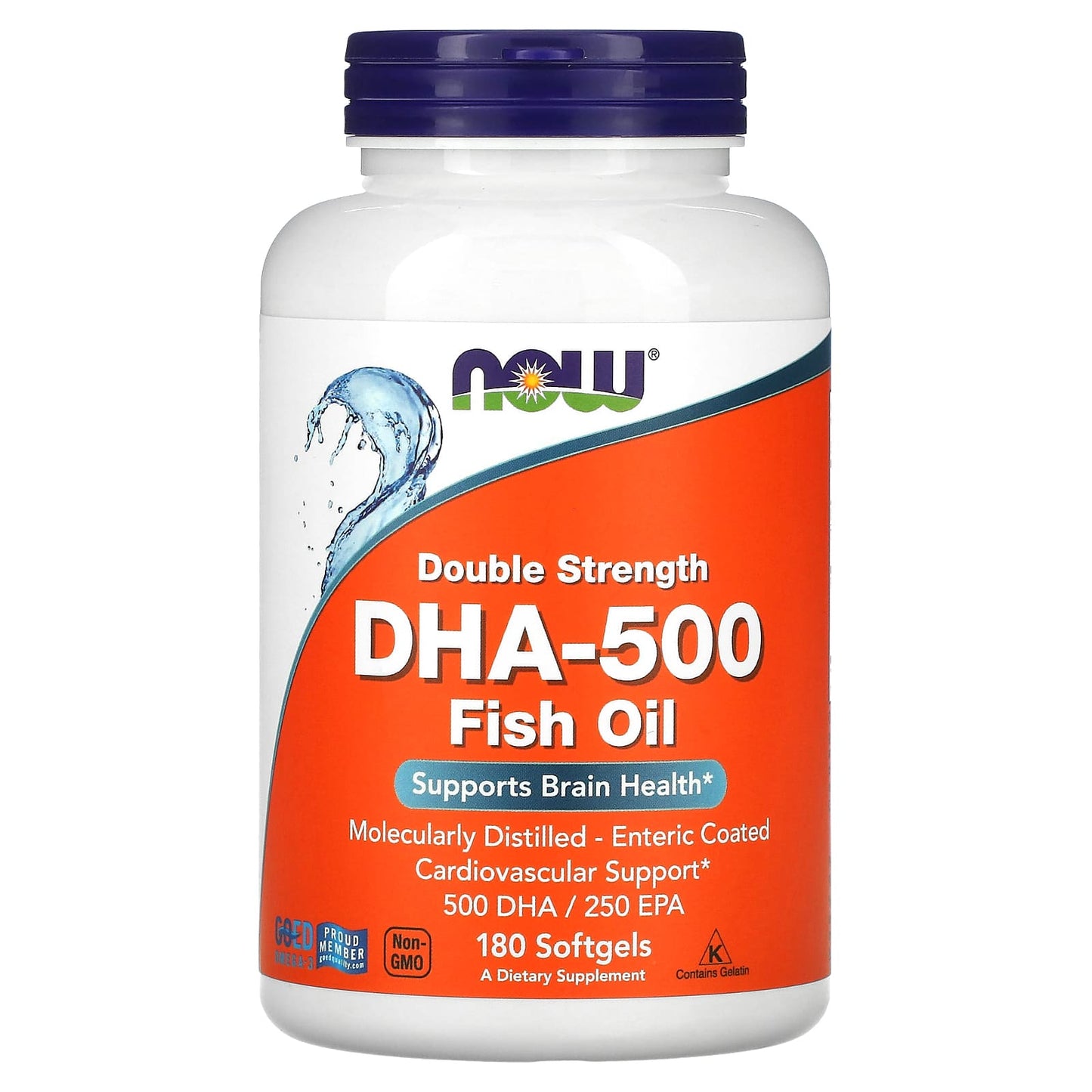 Now Foods, DHA 500mg enteric coated, 180 Softgels UPC 733739016133 | HiLife Vitamins