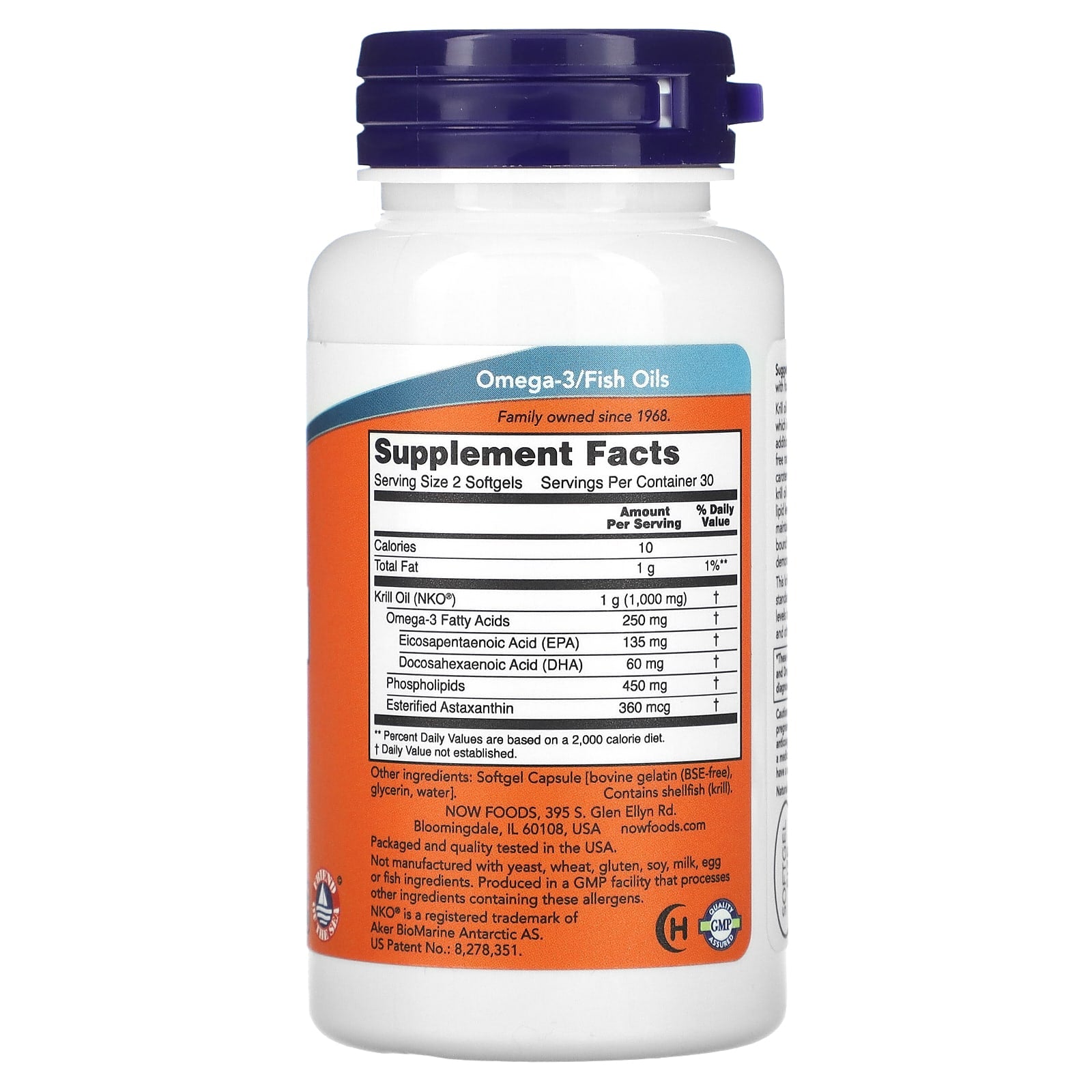 Now Foods, Neptune Krill Oil, 500 mg, 60 Softgels UPC 733739016256 | HiLife Vitamins