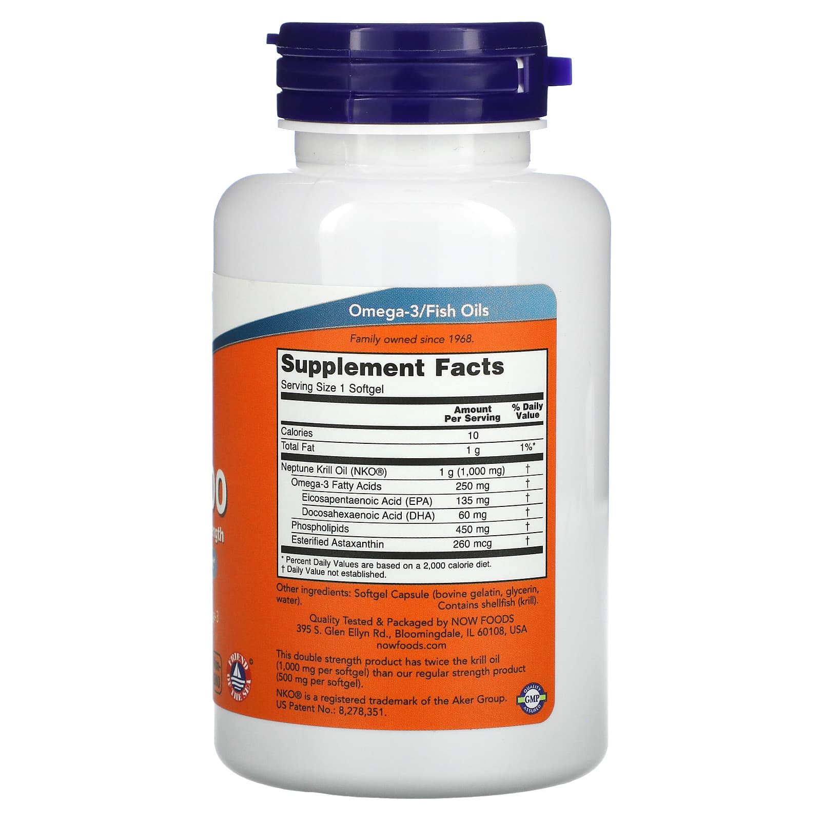 Now Foods, Neptune Krill 1000 mg, 60 Softgels UPC 733739016270 | HiLife Vitamins