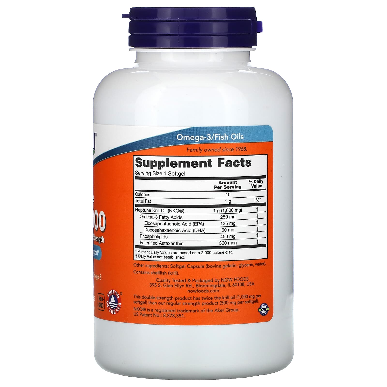 Now Foods, KRILL OIL NEPTUNE 1000MG, 120 Softgels UPC 733739016294 | HiLife Vitamins