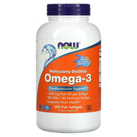 Now Foods, OMEGA-3 FO 1000mg 180/120 FISH GELATIN, 200 SGELS UPC 733739016485 | HiLife Vitamins