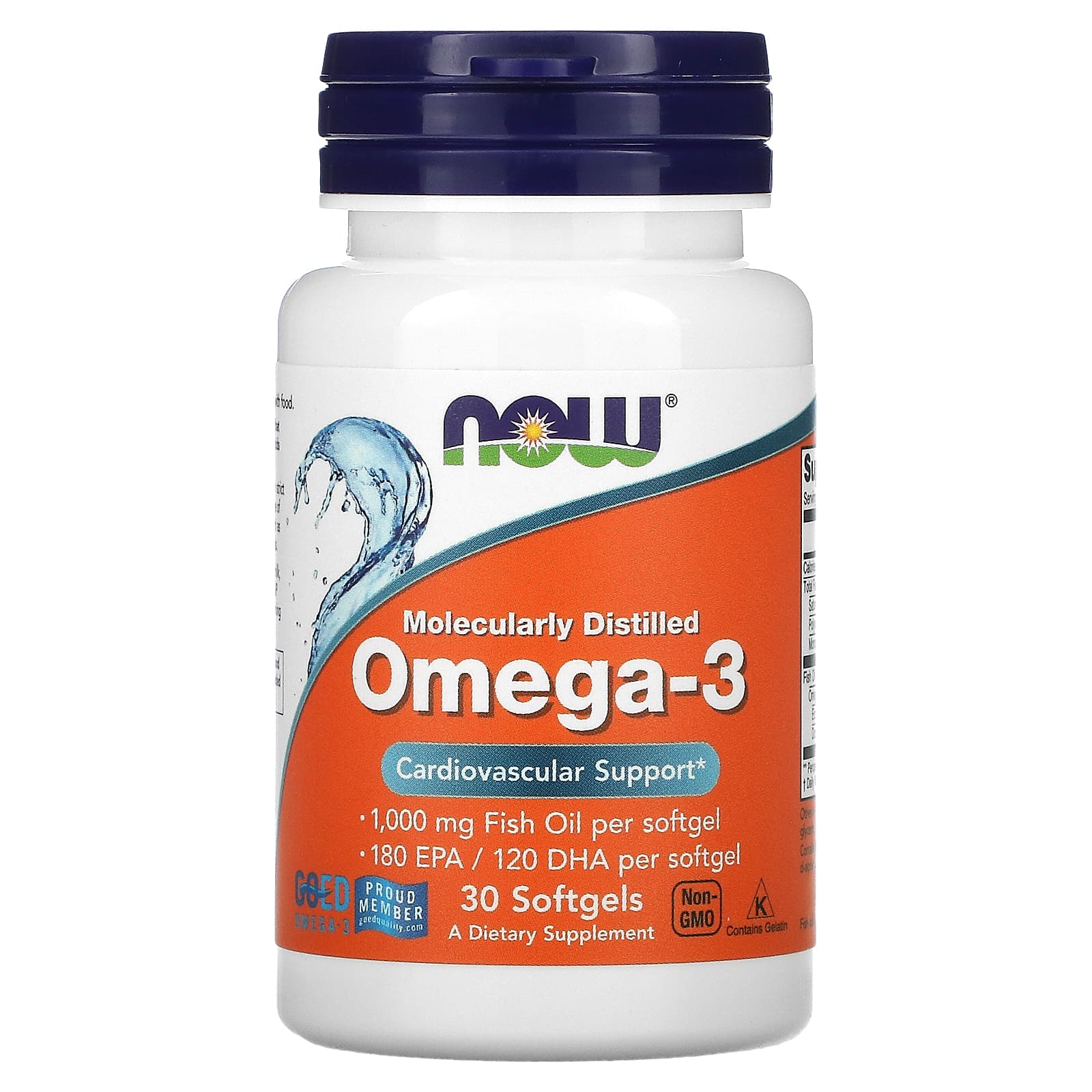 Now Foods, OMEGA-3 1000mg, 30 Softgels UPC 733739016492 | HiLife Vitamins