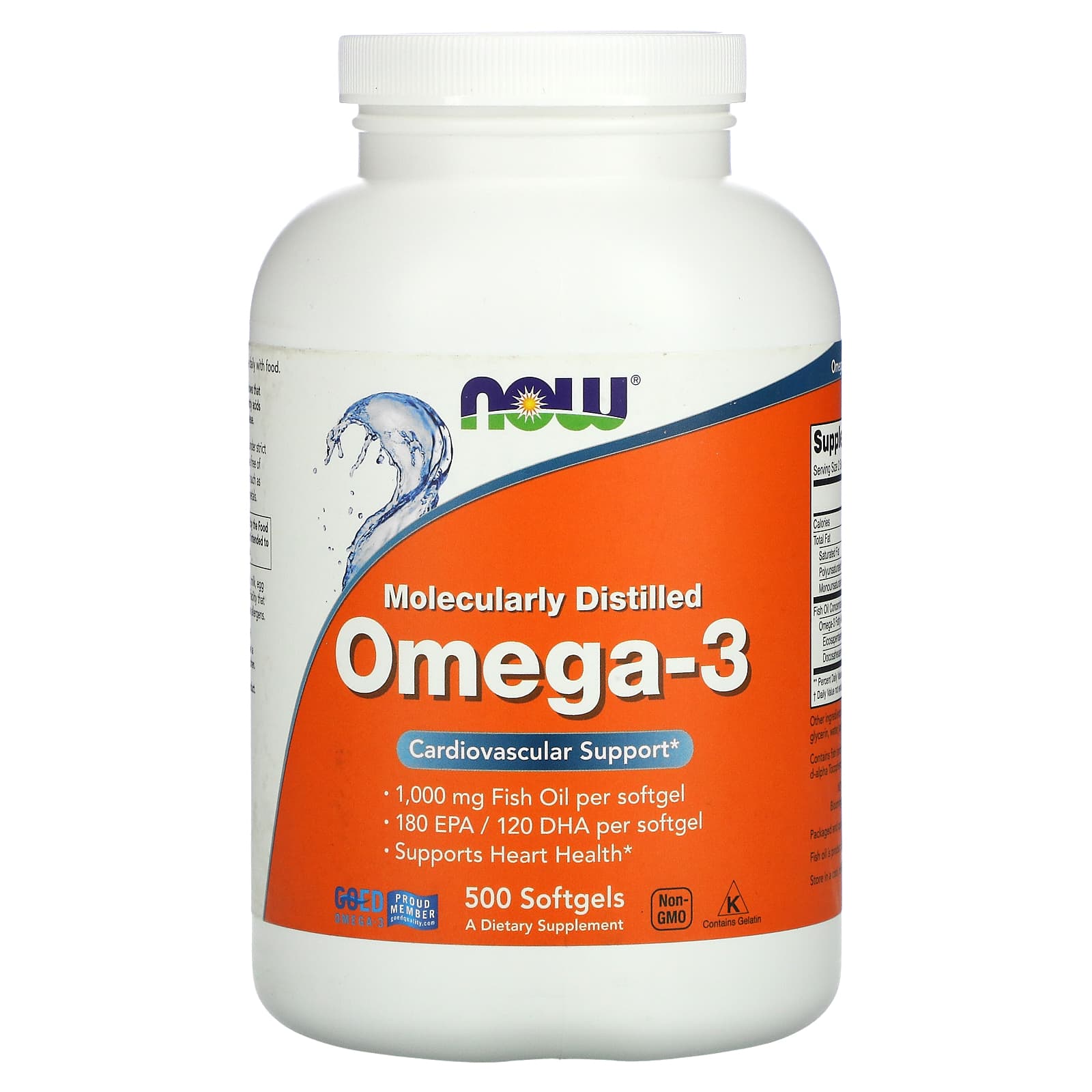 Now Foods, Omega-3 Fish Oil, 500 Softgels UPC 733739016539 | HiLife Vitamins