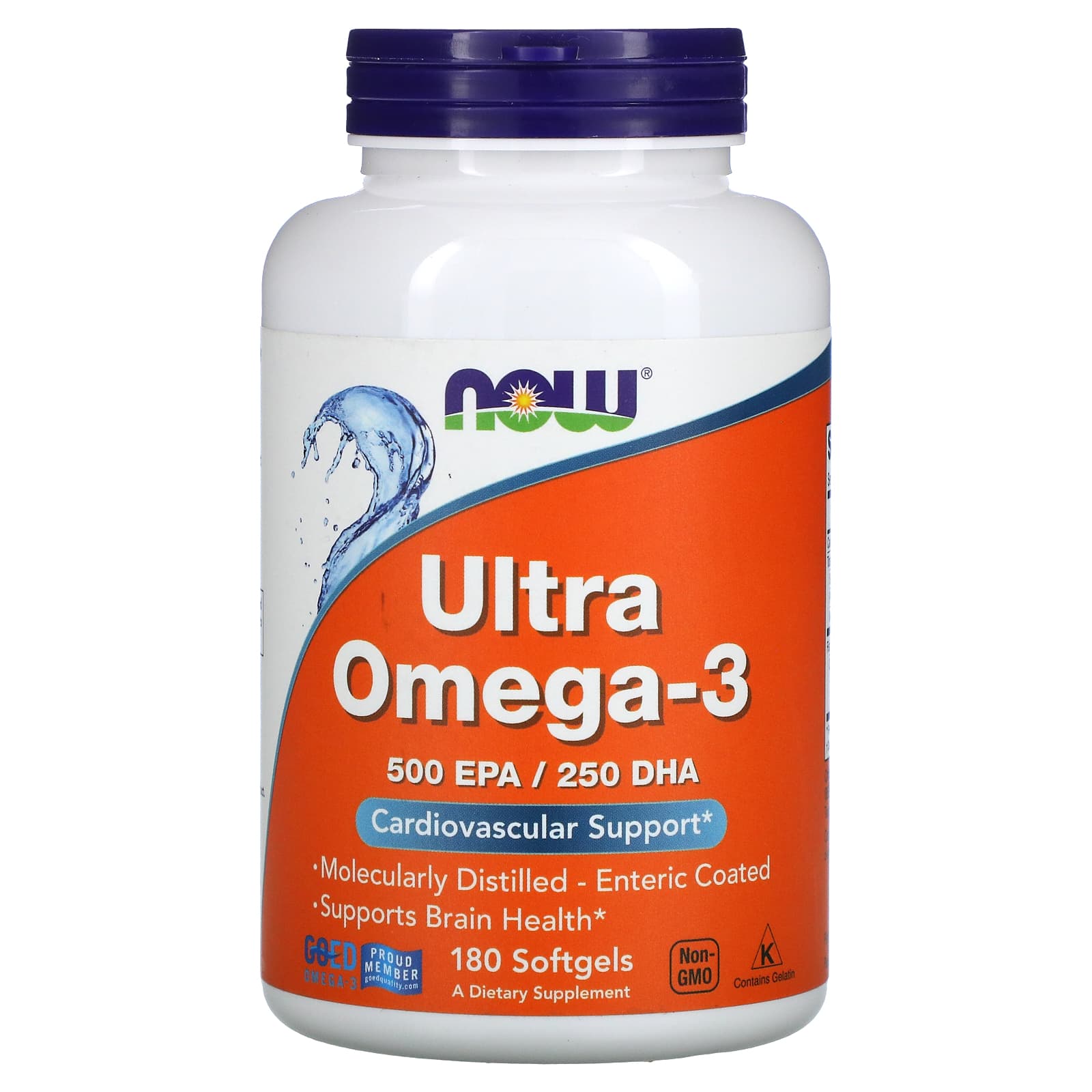 Now Foods, Ultra Omega-3, 180 Softgels UPC 733739016621 | HiLife Vitamins