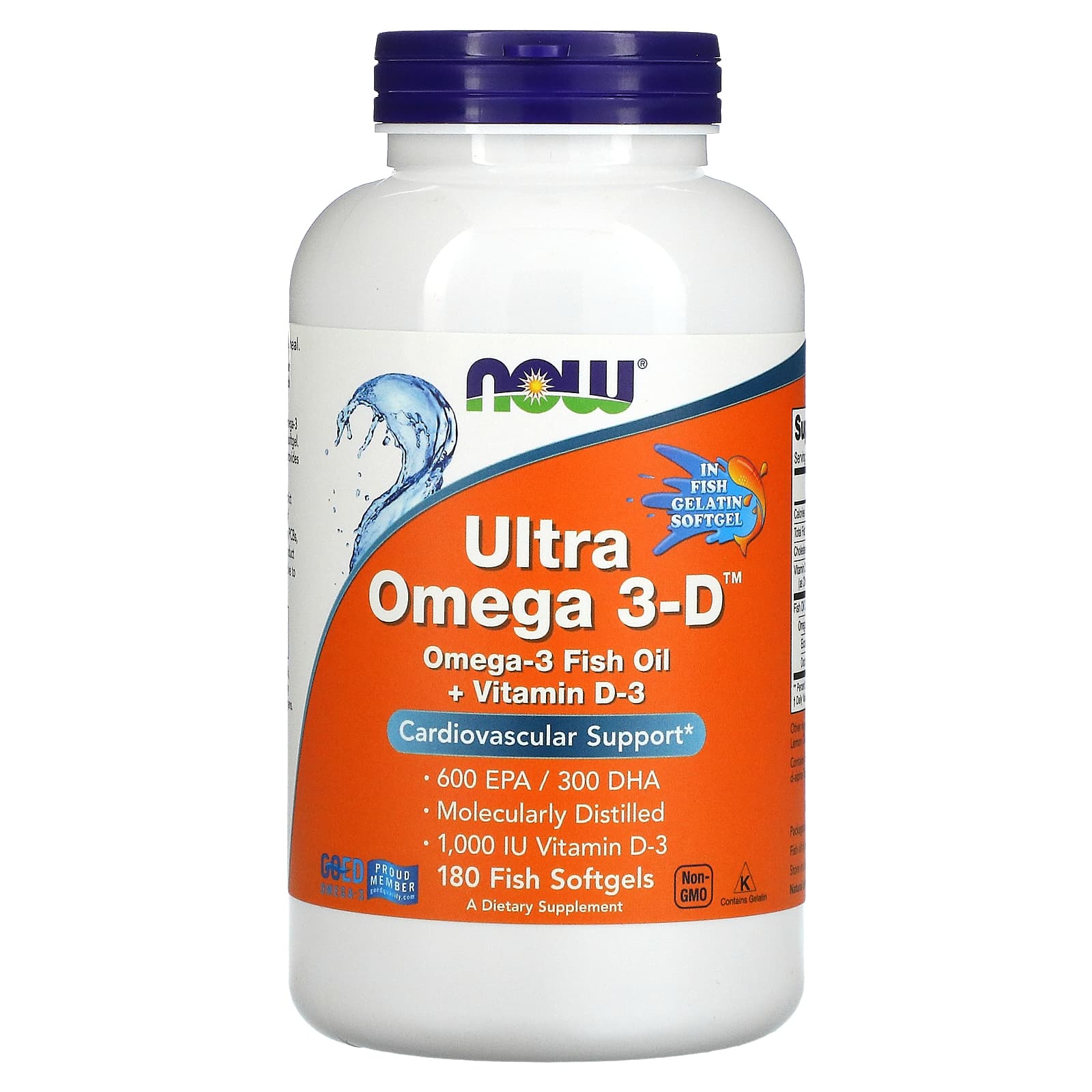Now Foods, ULTRA OMEGA 3-D, 180 Softgels UPC 733739016645 | HiLife Vitamins